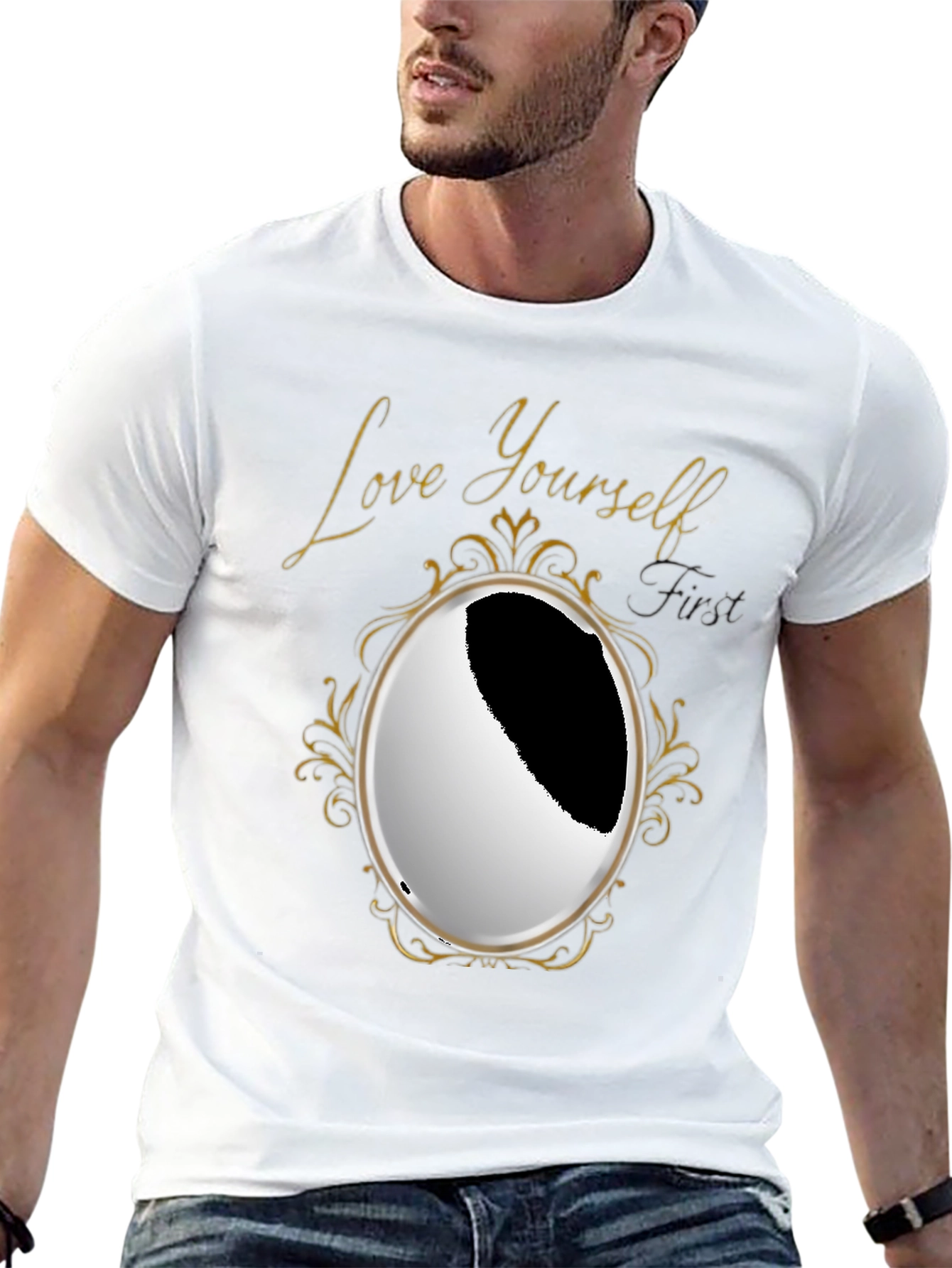 Black Love Yourself First Graphic Tee view 13