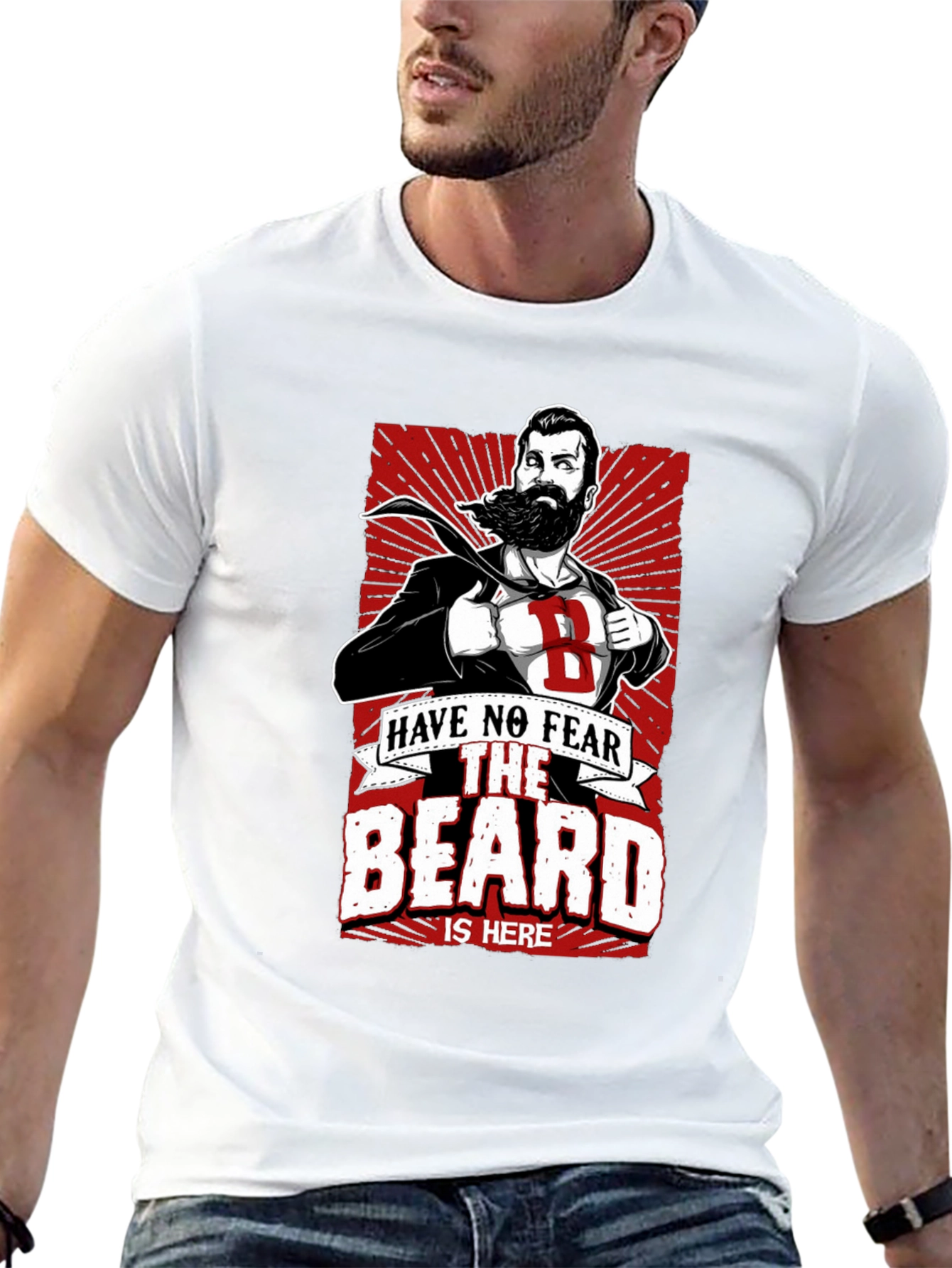 Black Beard Hero T-Shirt: Have No Fear, The Beard Is Here! view 13