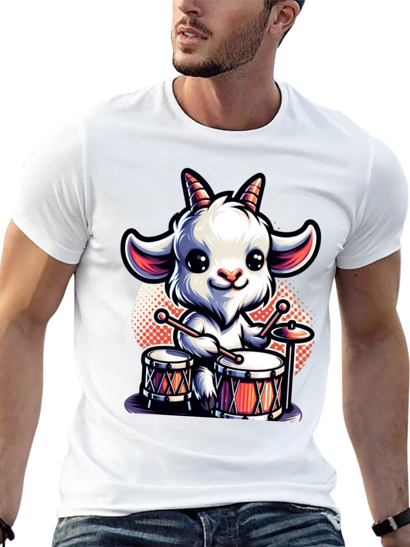 Black Goat Drummer Graphic Tee - Black view 13