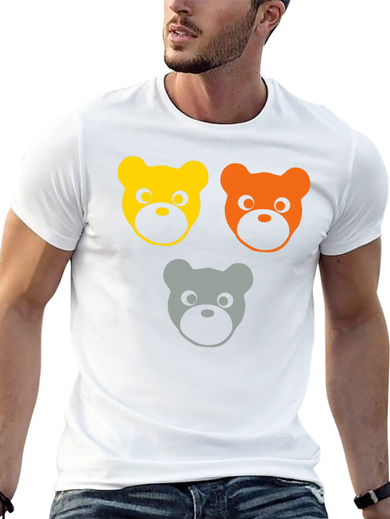 Black Cute Bears Graphic Tee - Black T-Shirt view 13