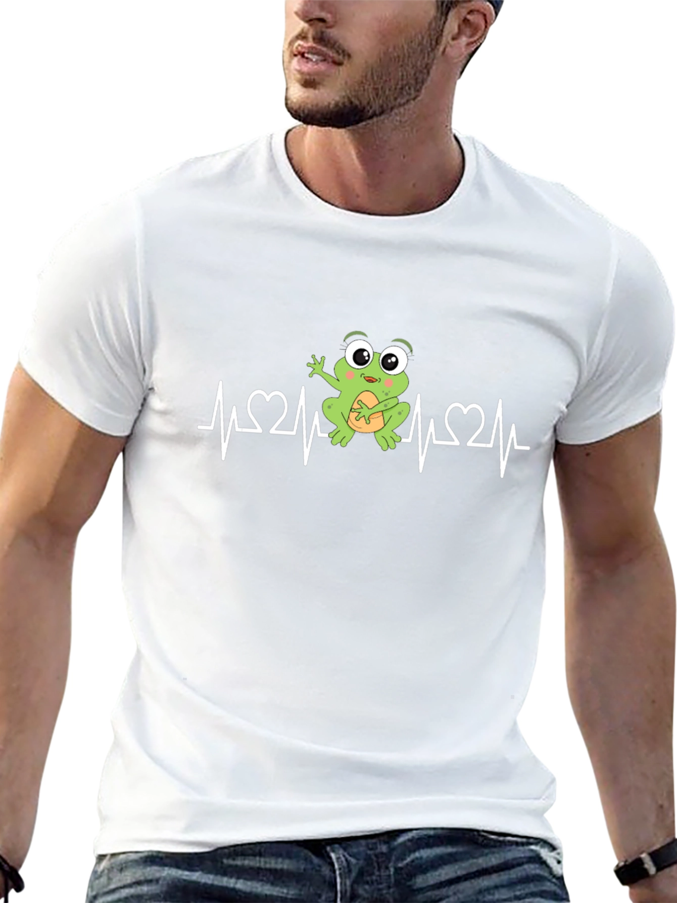 Black Frog Heartbeat T-Shirt - Ribbiting Style! view 13