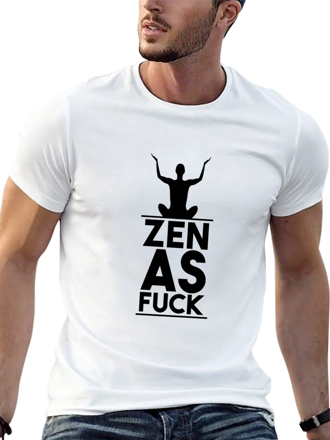 Black Zen As F*ck Black T-Shirt view 13