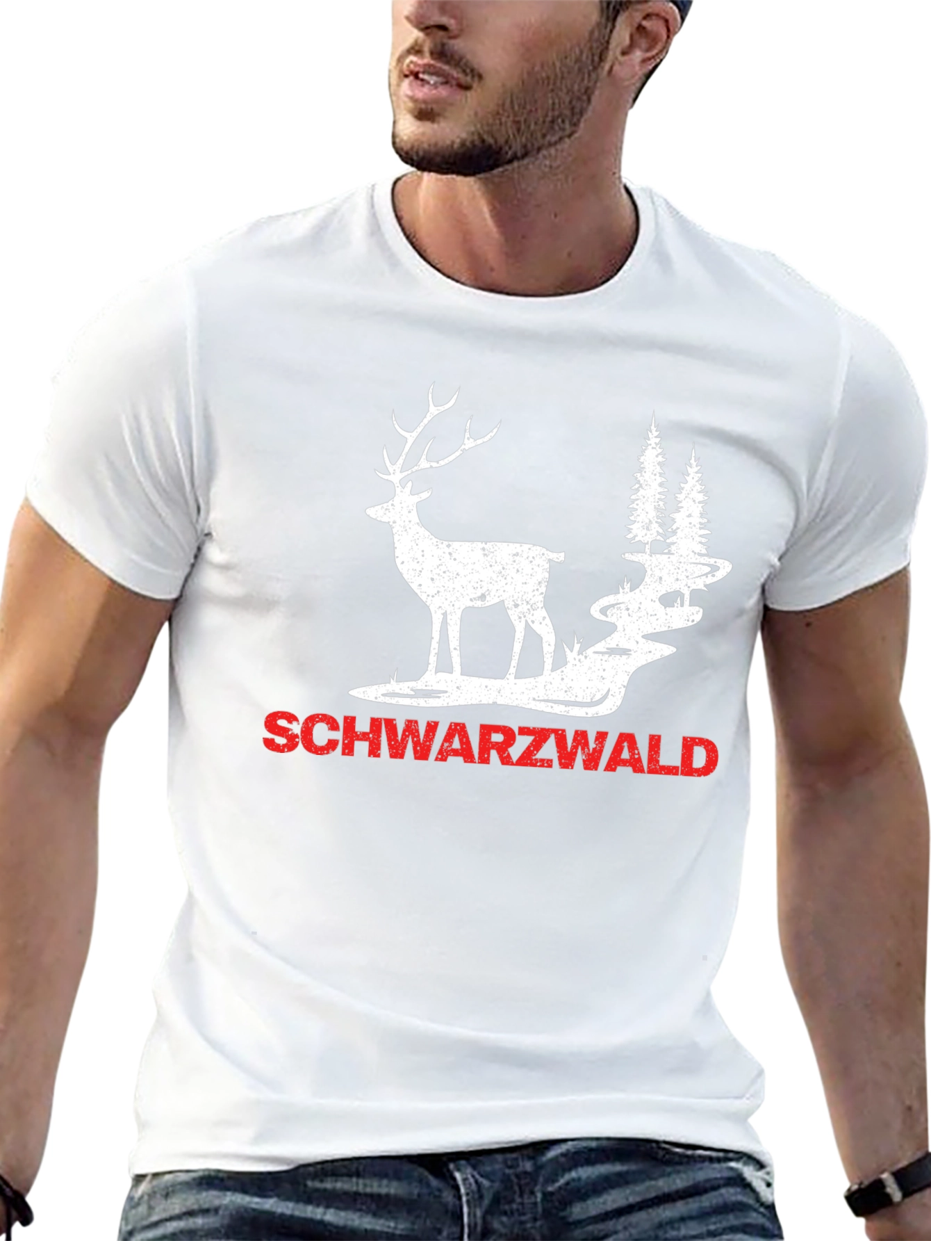 Schwarzwald Deer Graphic Tee - Black Forest T-Shirt - 13