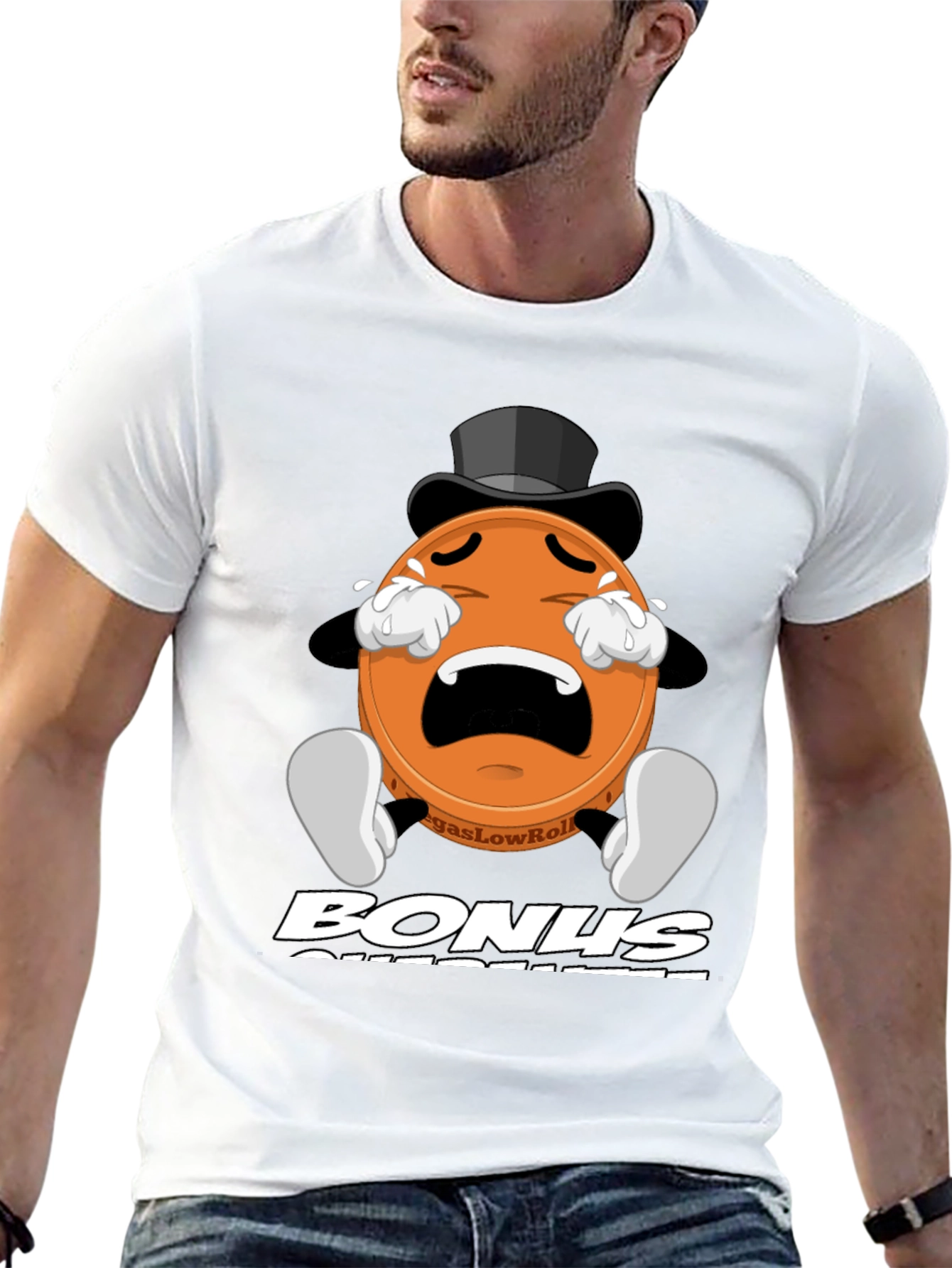 Black VegasLowRoller Bonus Guarantee T-Shirt view 13