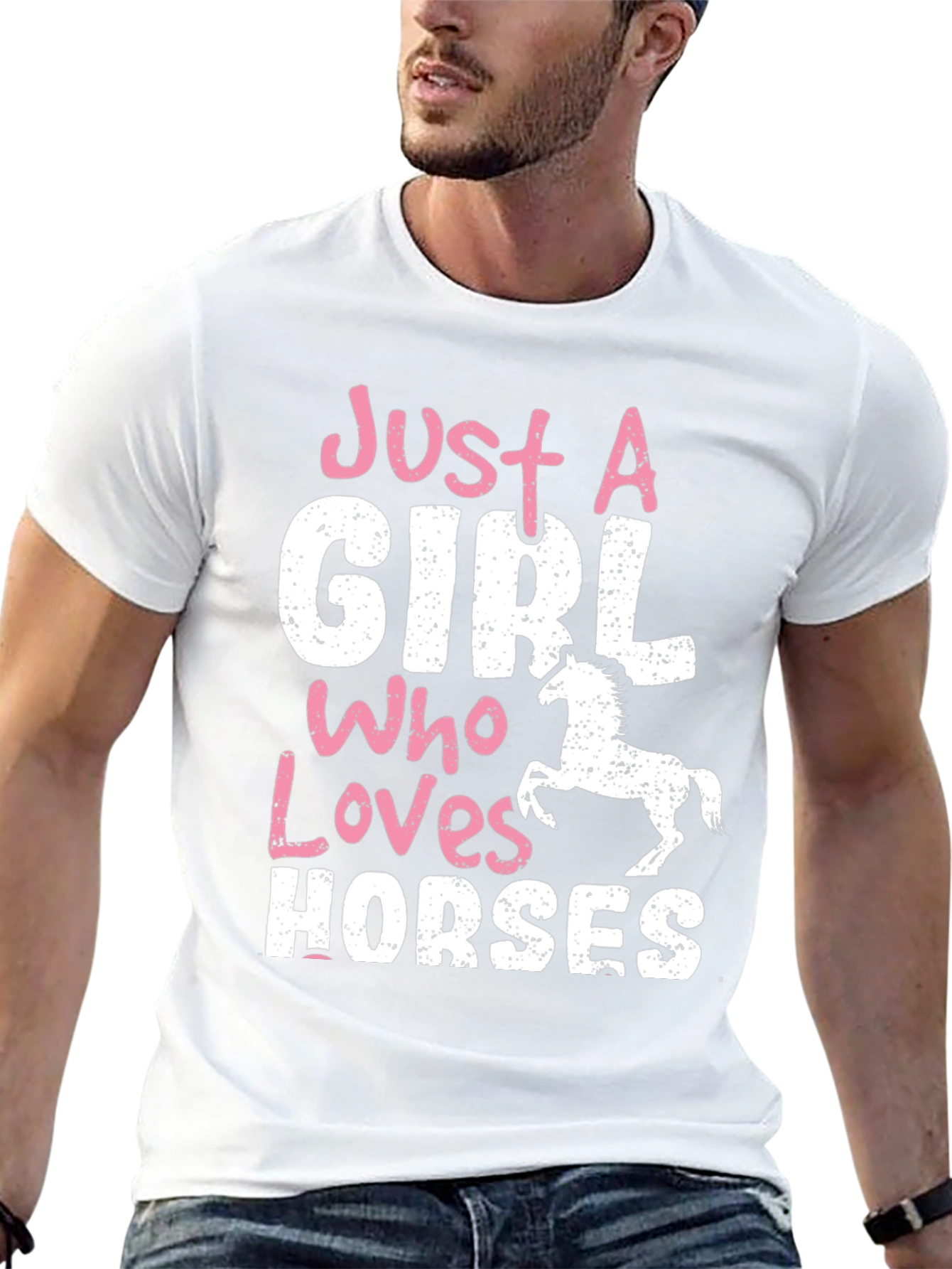 Black Just A Girl Who Loves Horses T-Shirt view 13