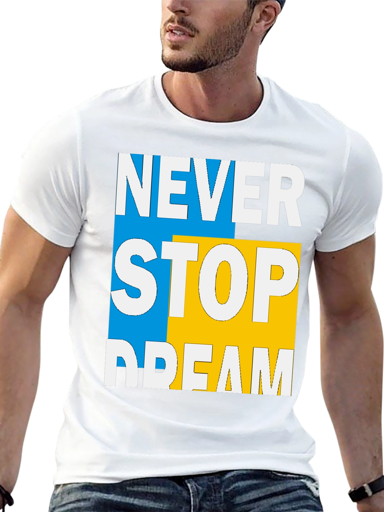 Black Never Stop Dreaming Graphic T-Shirt view 13