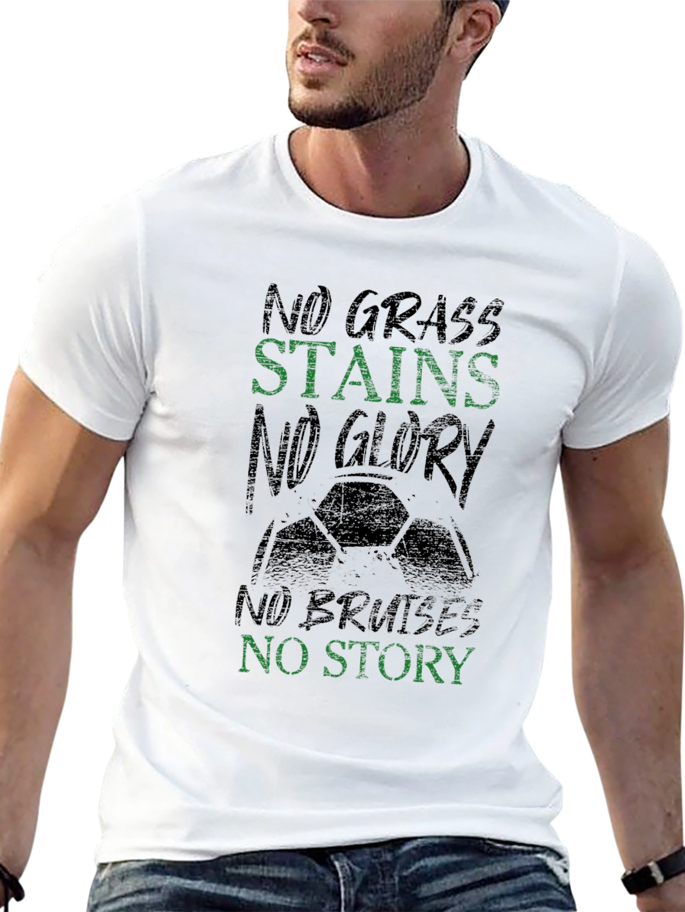 Black No Grass Stains T-Shirt - Soccer Glory Tee view 13