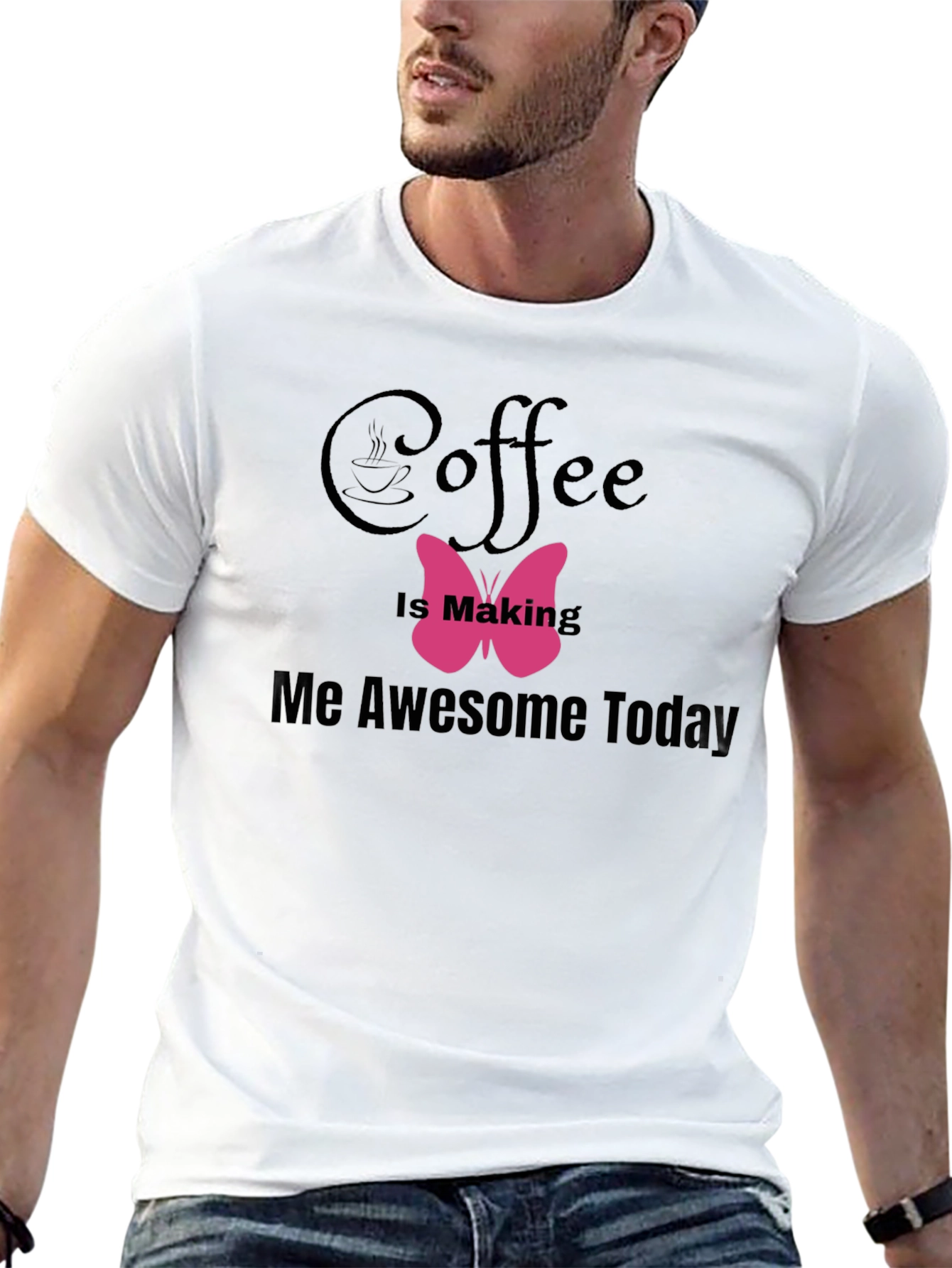 Black Coffee Makes Me Awesome T-Shirt view 13