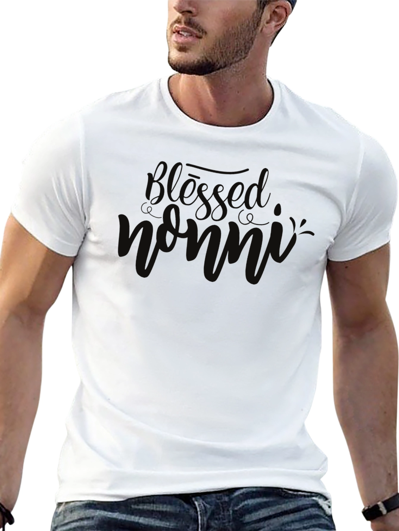Blessed Nonni Black T-Shirt - 13