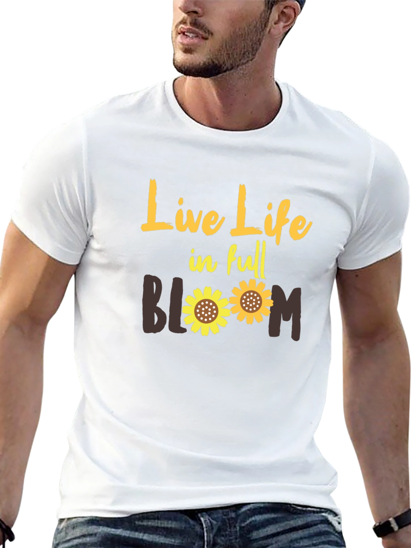 Black Live Life in Full Bloom Graphic T-Shirt view 13