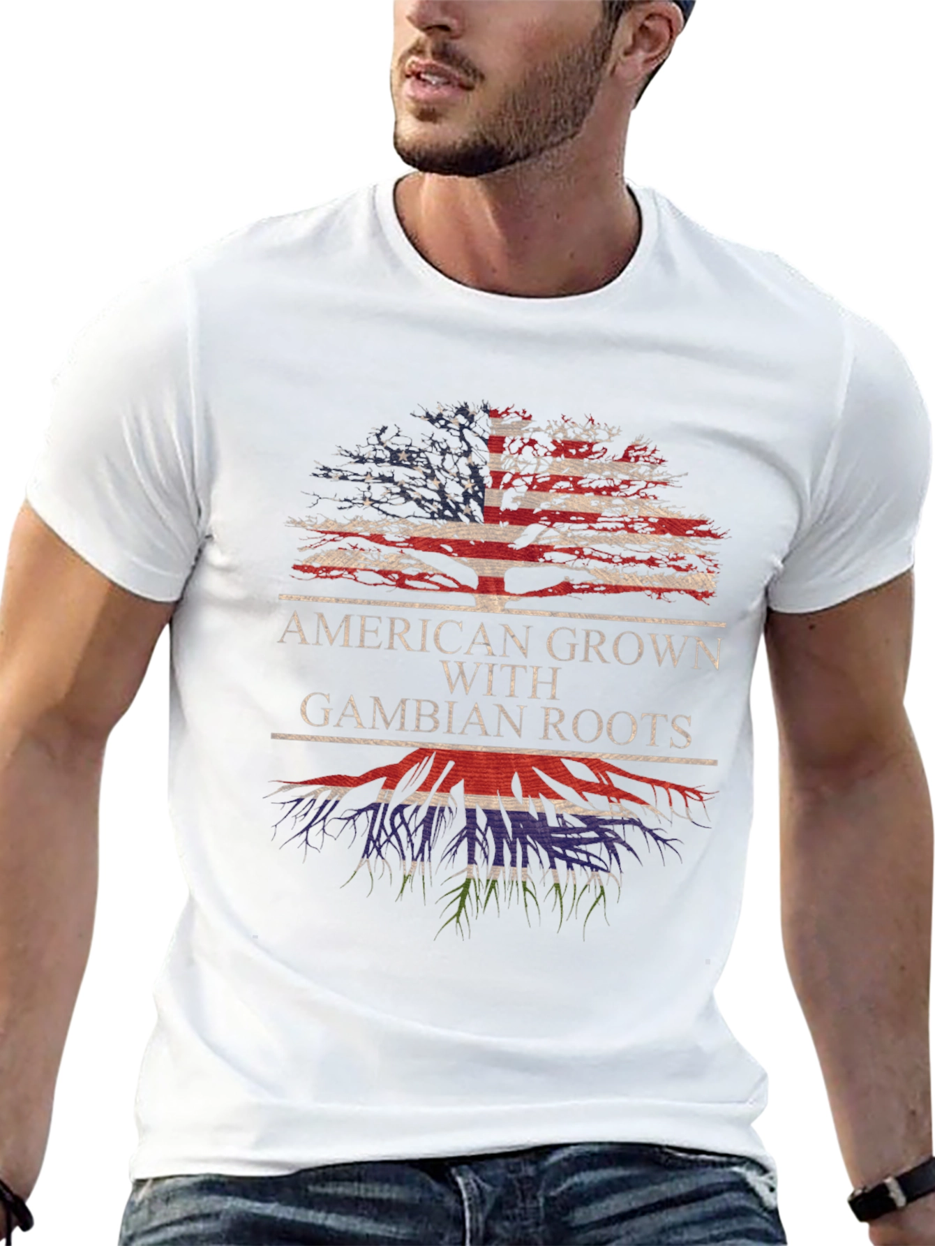 American Grown with Gambian Roots T-Shirt - 13