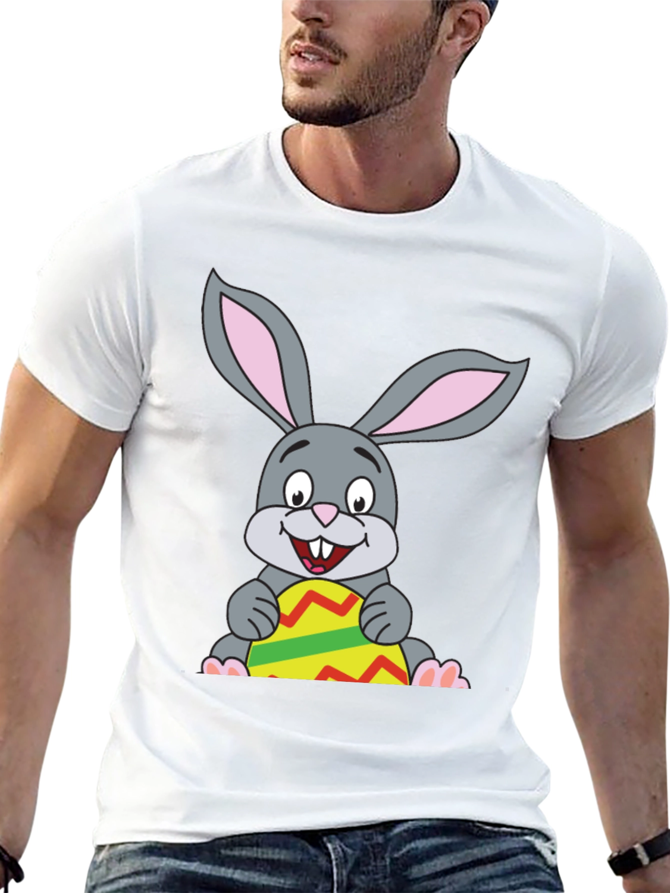 Black Easter Bunny Graphic Tee view 13