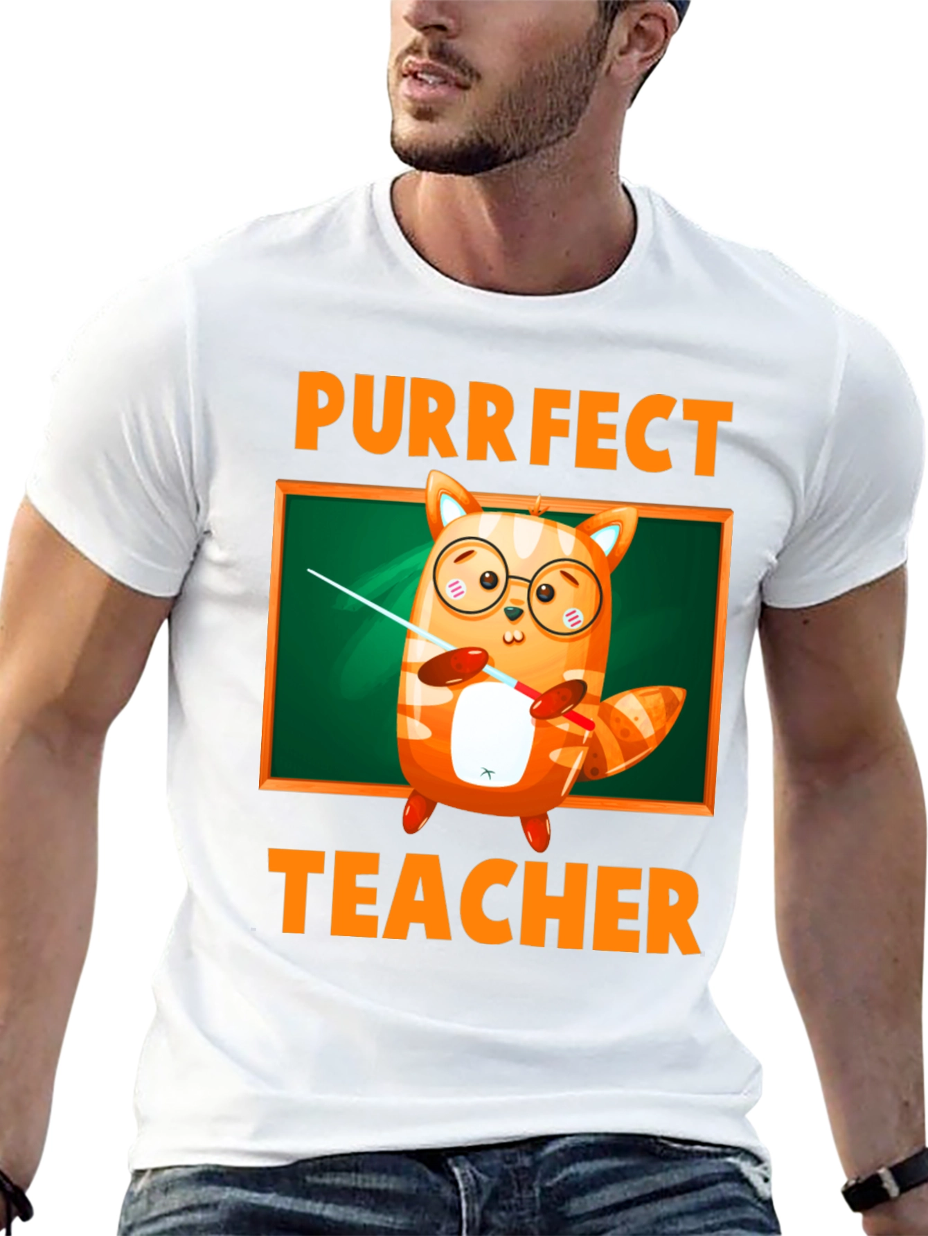 Black Purrfect Teacher T-Shirt view 13