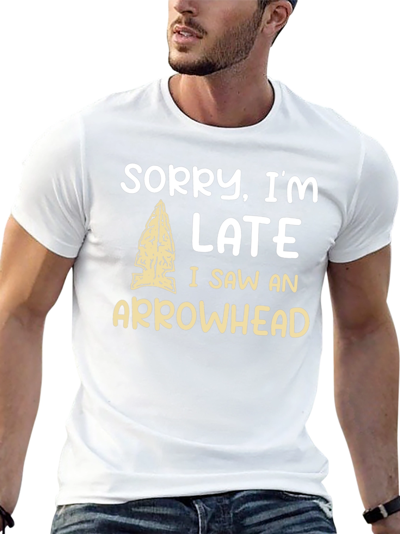 Black Sorry I'm Late Arrowhead T-Shirt view 13