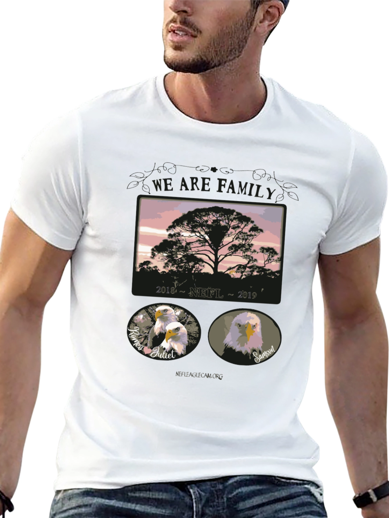 Black We Are Family Eagle T-Shirt view 13