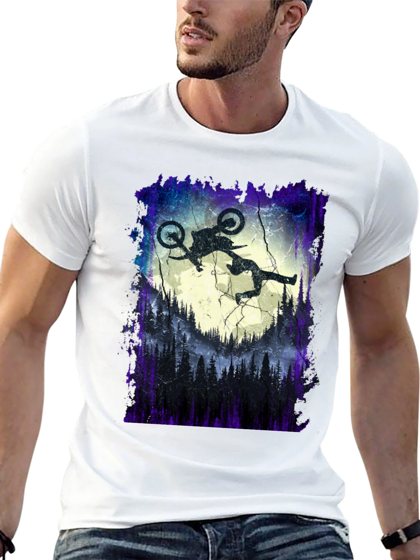 Black Mountain Bike Jump Graphic Tee view 13