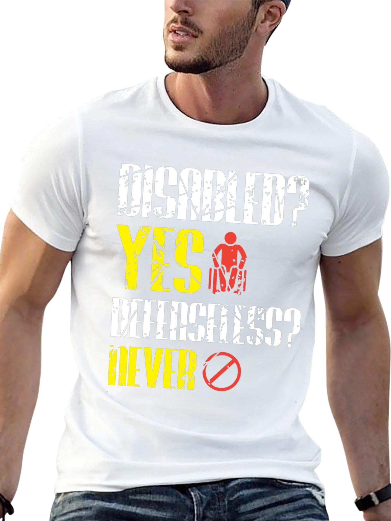 Black Disabled? Yes! T-Shirt: Defenseless? Never! view 13