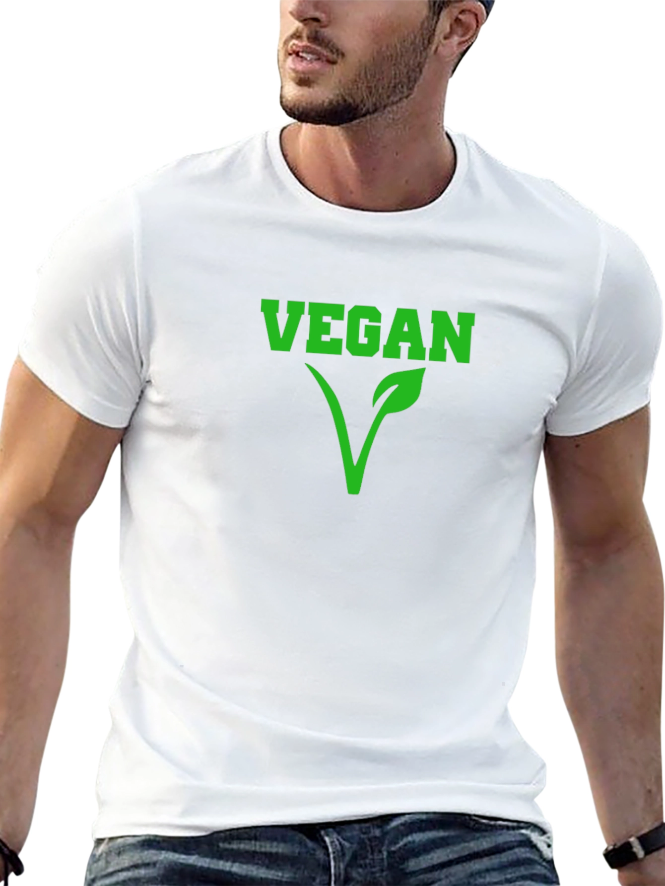 Black Vegan Statement T-Shirt - Stylish & Comfortable! view 13
