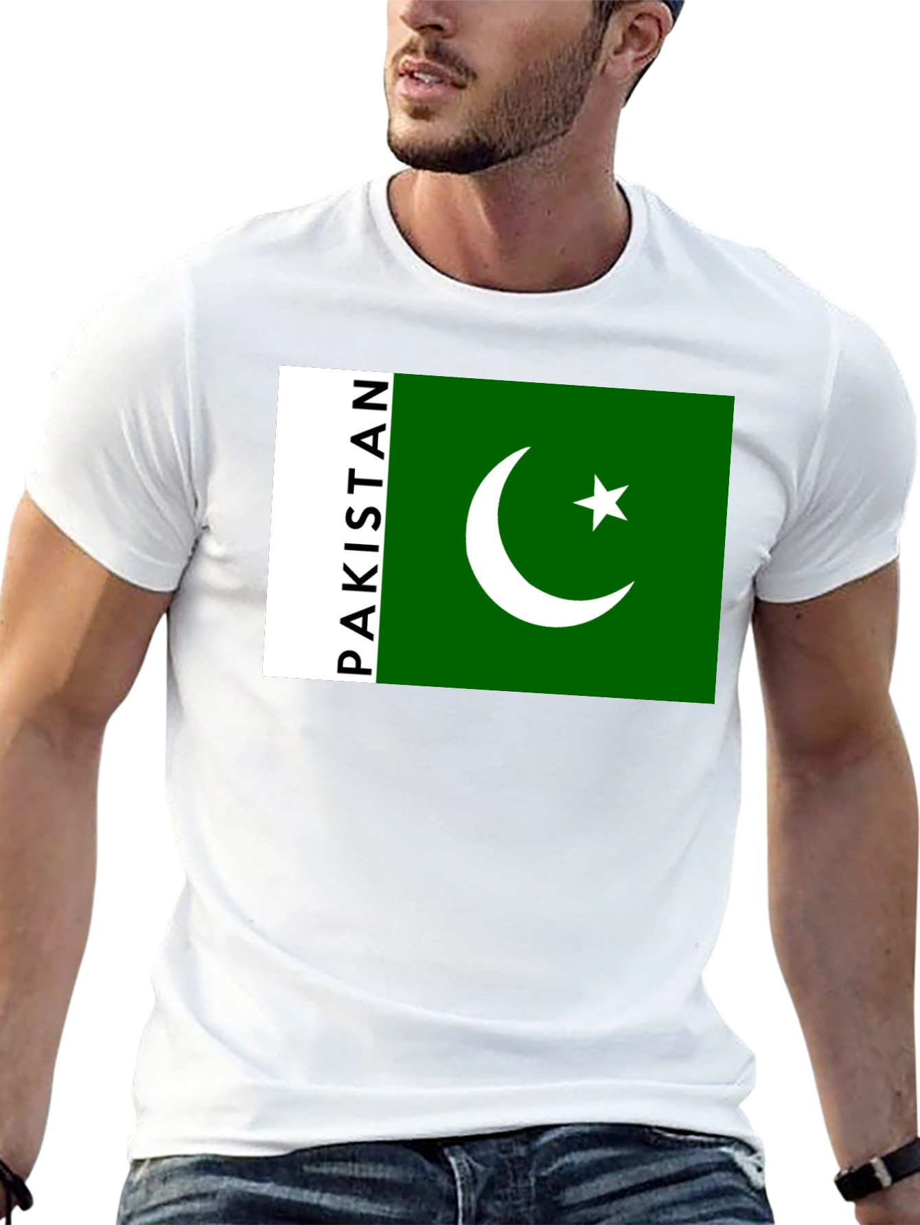 Black Pakistan Flag Graphic Black T-Shirt view 13