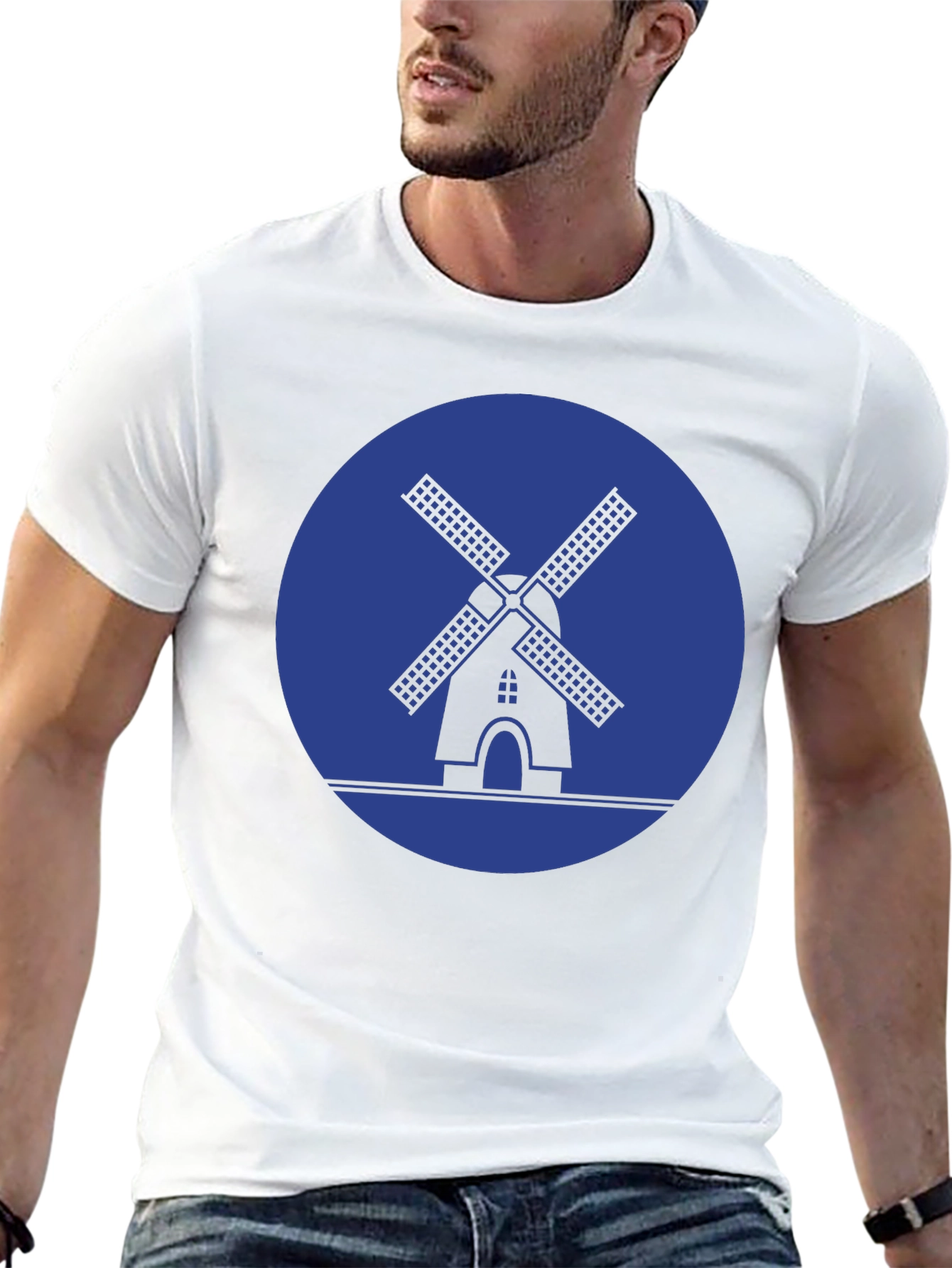 Black Windmill Graphic Tee - Stylish Casual Wear view 13