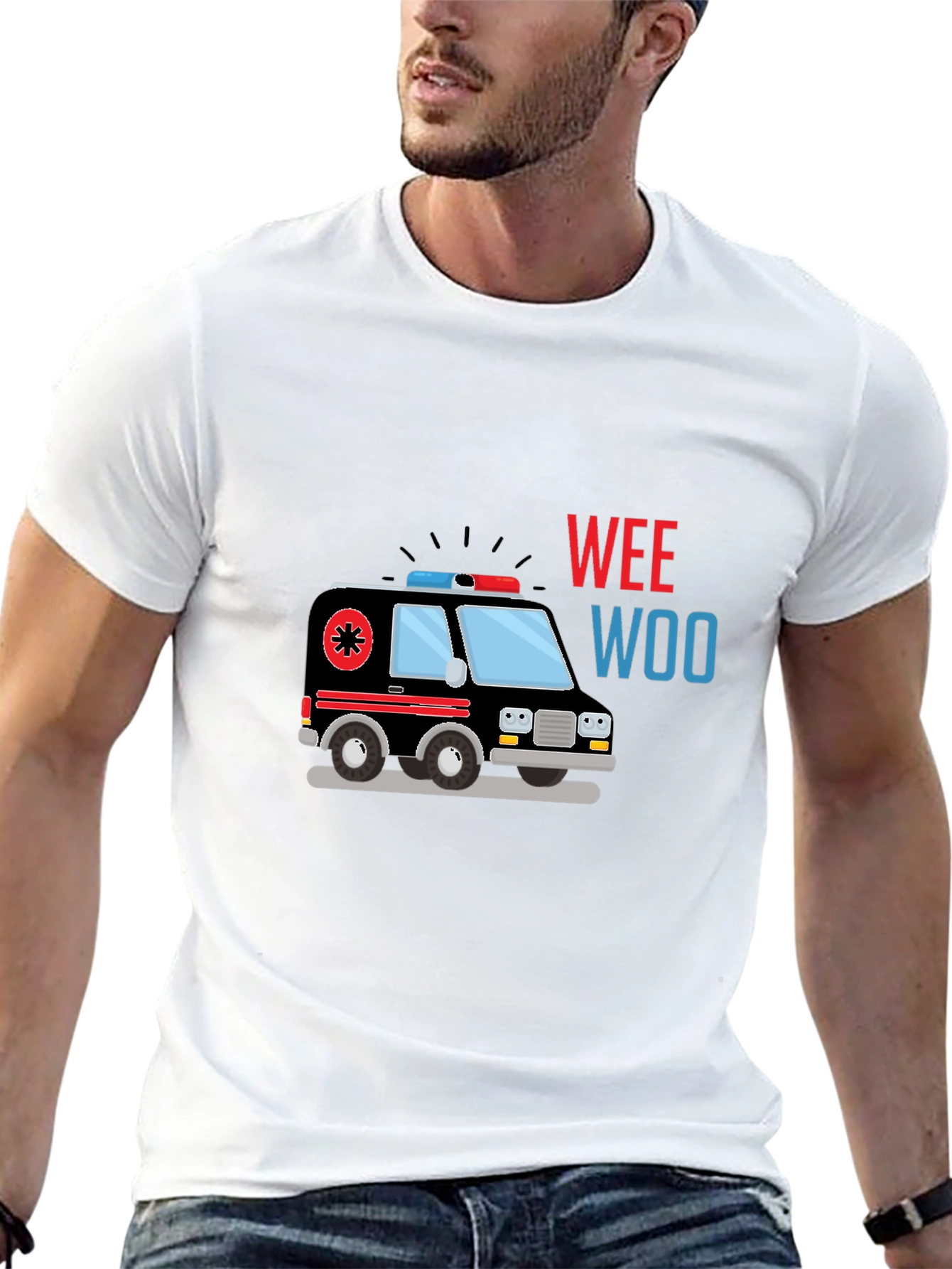 Wee Woo Ambulance T-Shirt - Black - 13