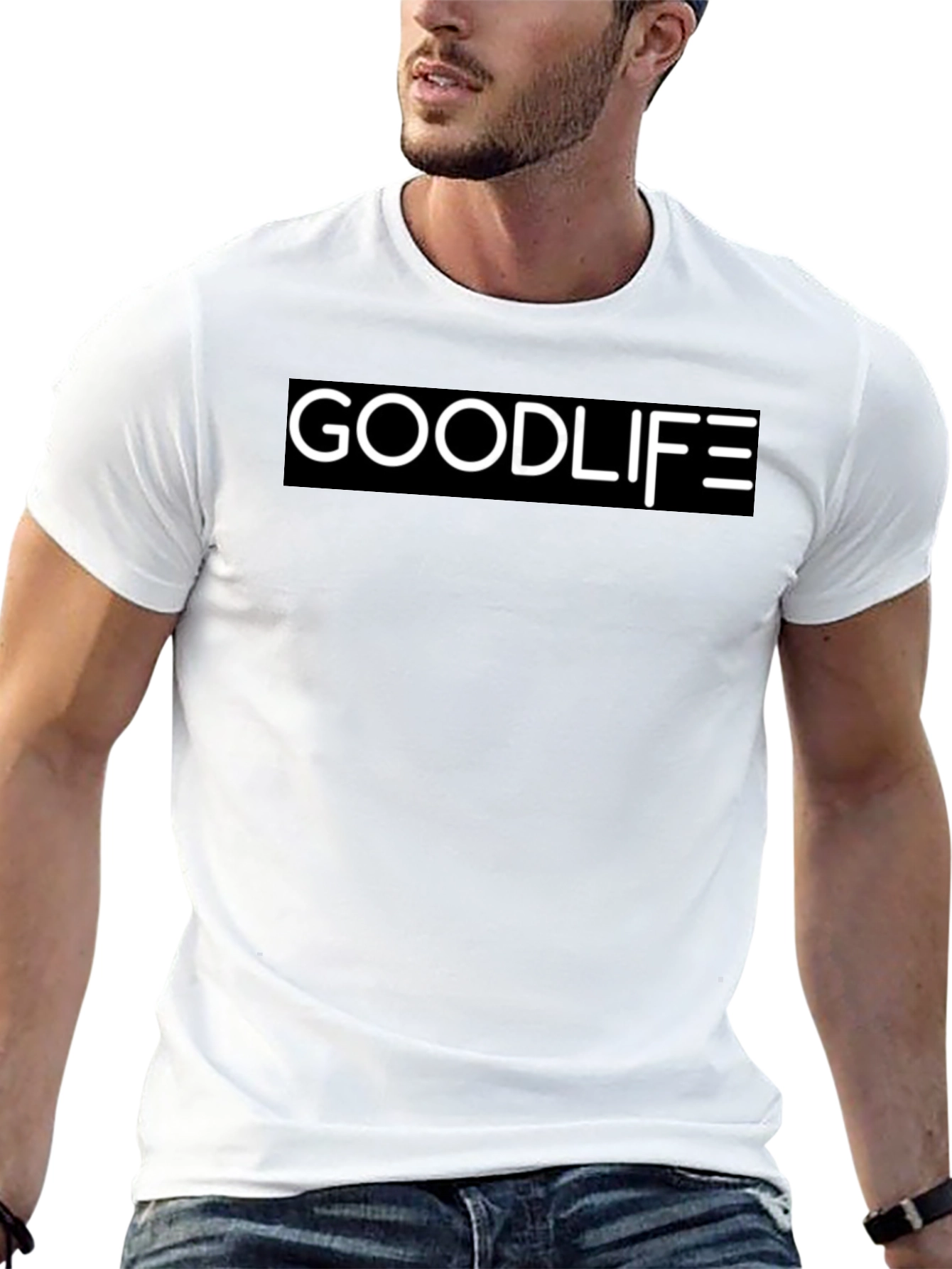 Black Goodlife Graphic Black T-Shirt - Stylish Everyday Wear view 13