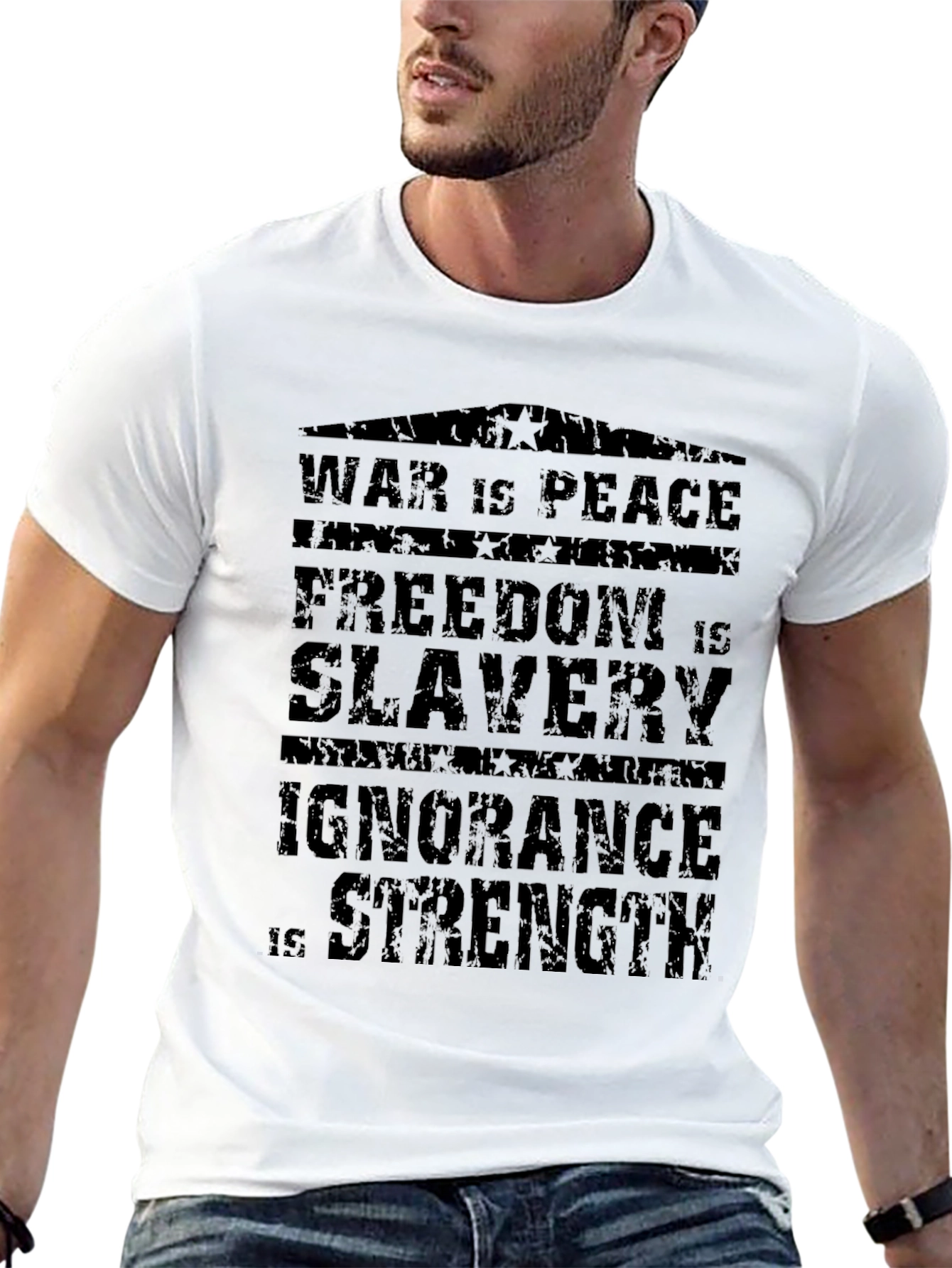 Black War Is Peace Graphic T-Shirt view 13