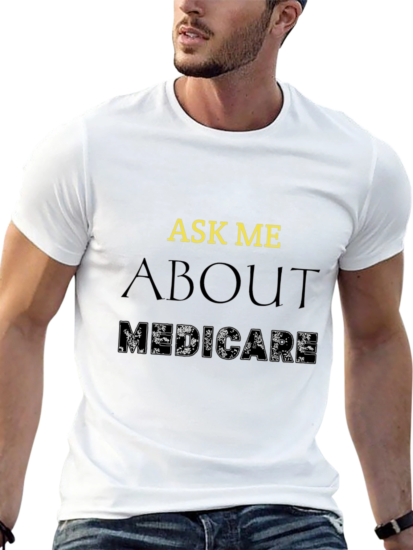 Black Ask Me About Medicare T-Shirt view 13