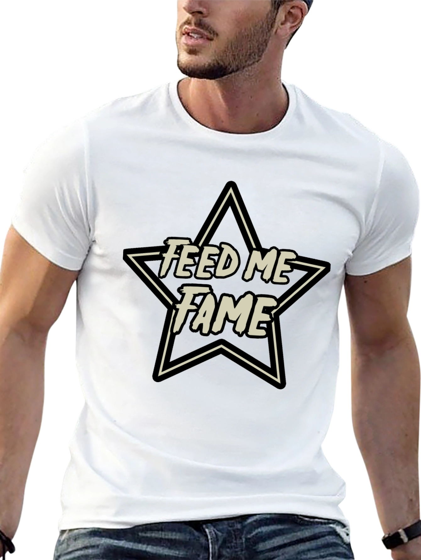 Black Feed Me Fame Star Graphic Tee view 13