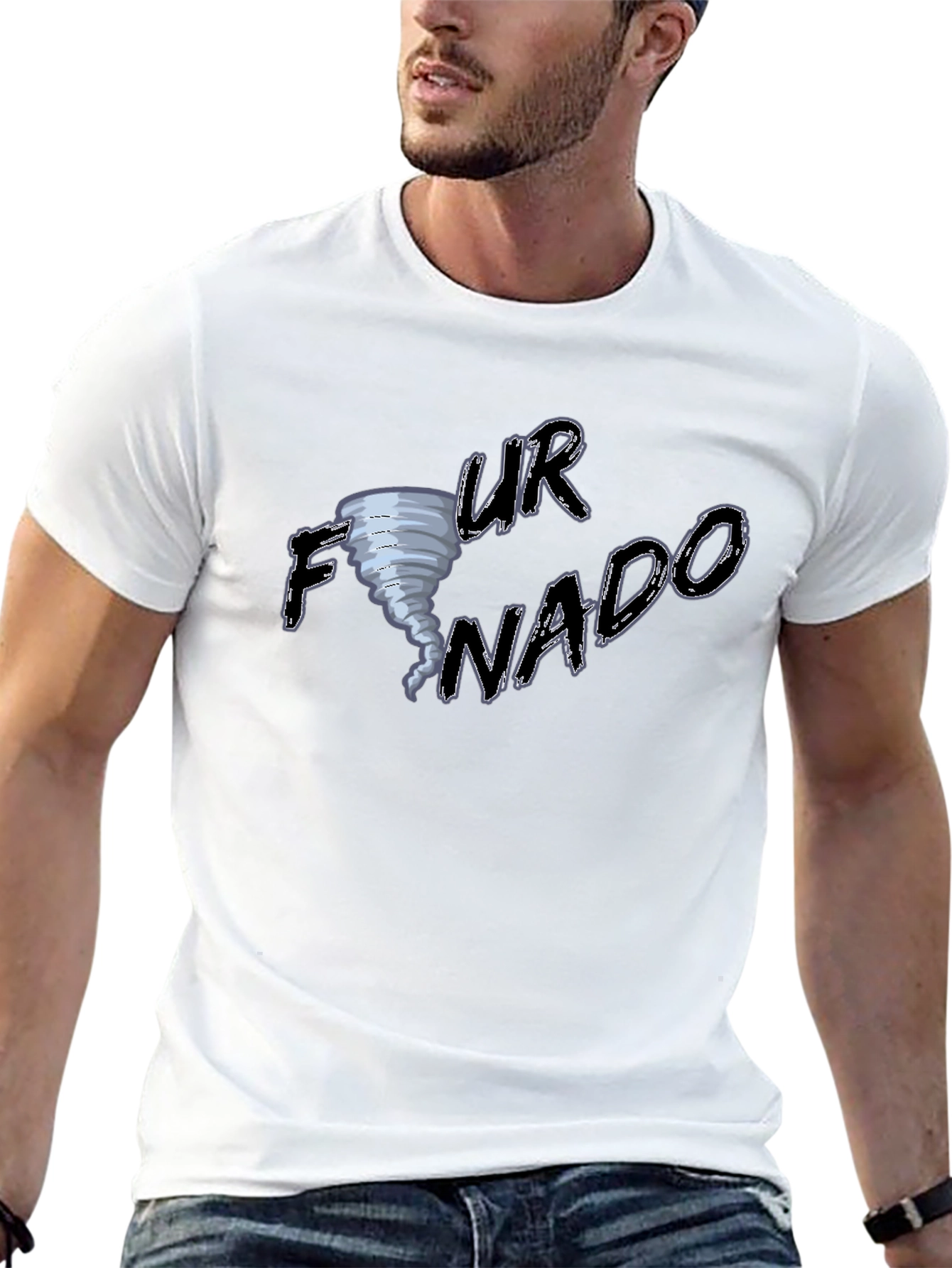 Black Funny Tornado T-Shirt - 'Your Nado'  view 13