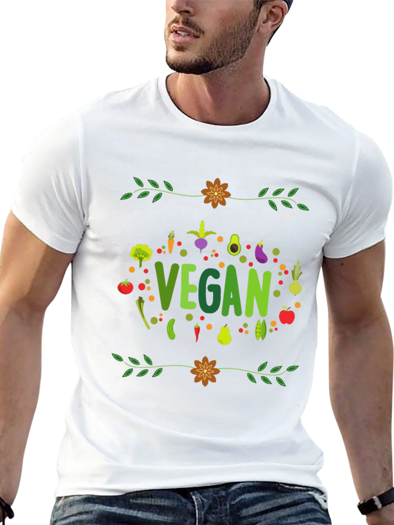 Black Vegan T-Shirt - Plant-Based Lifestyle Tee view 13