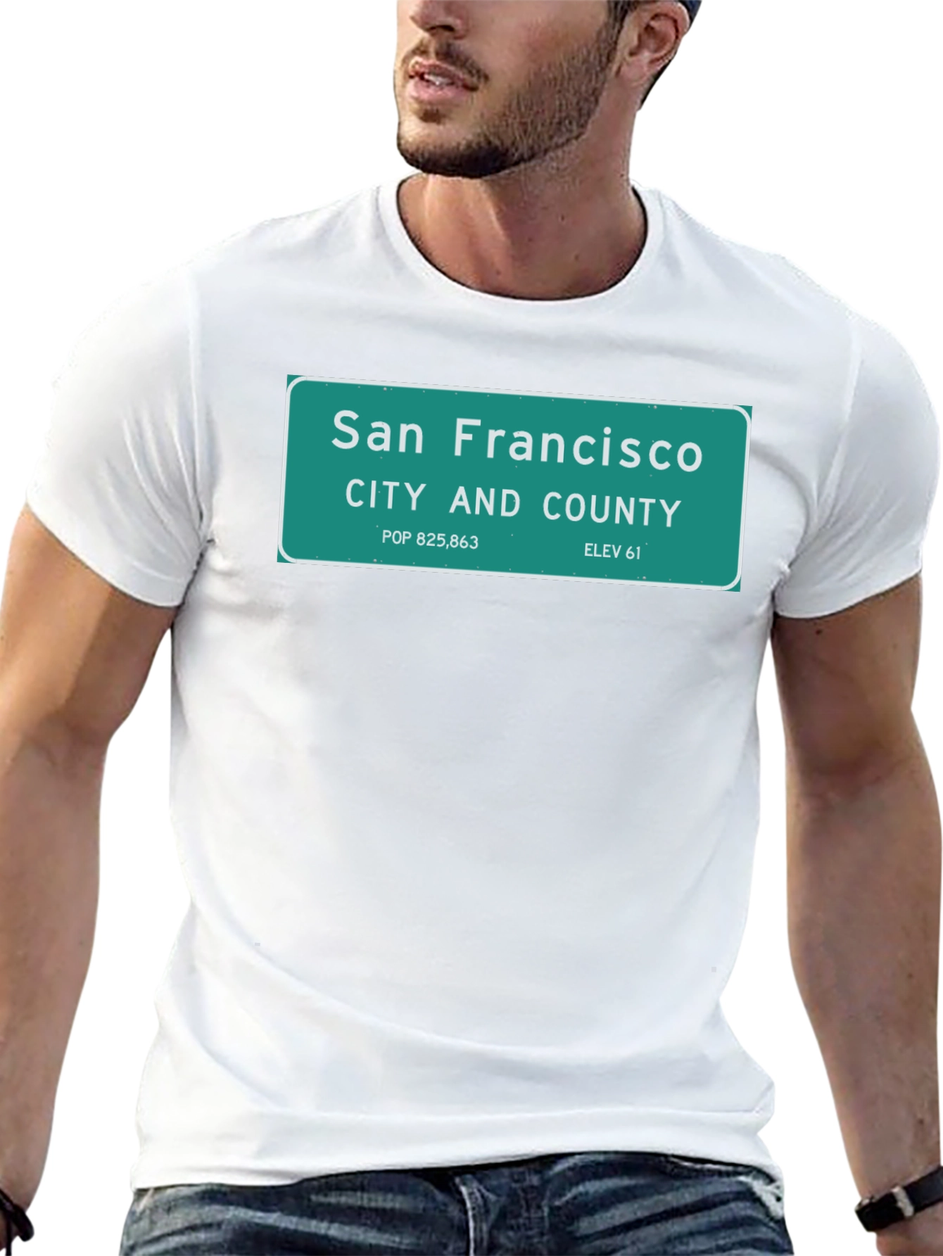 Black San Francisco City Sign T-Shirt - Black view 13