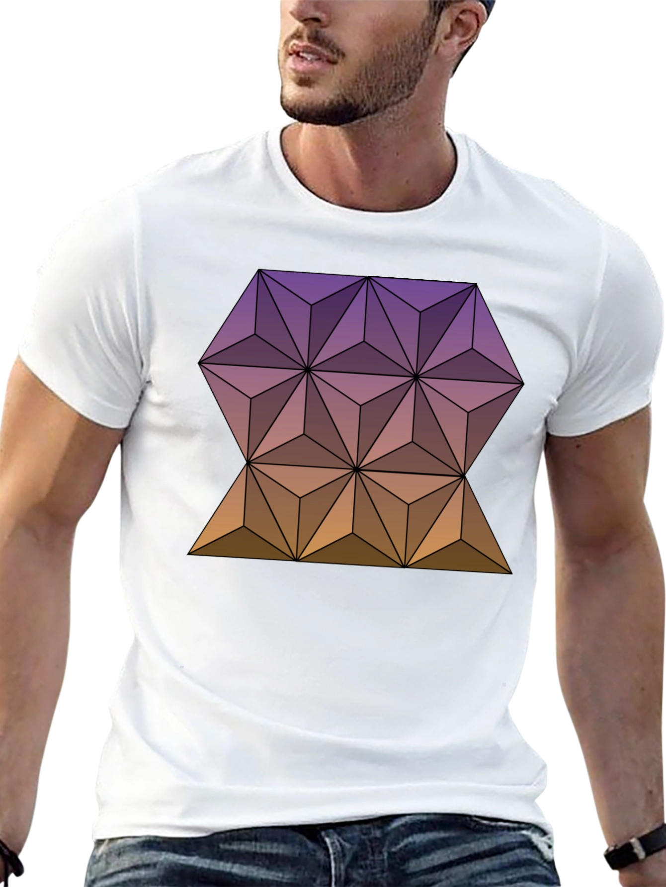 Black Geometric T-Shirt - Epcot Inspired Design view 13