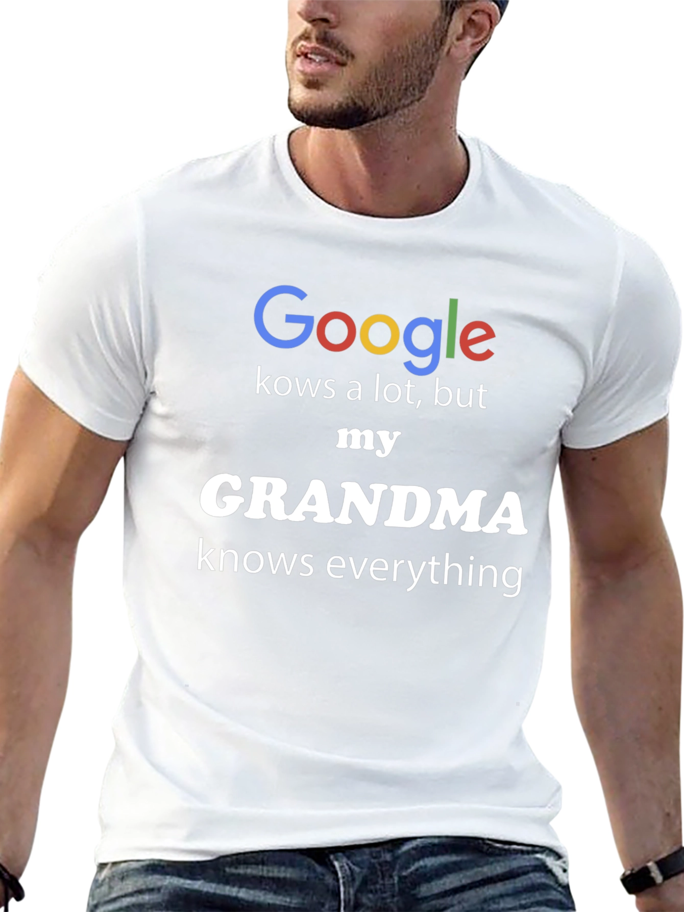 Black Google vs Grandma T-Shirt - Knows Everything view 13