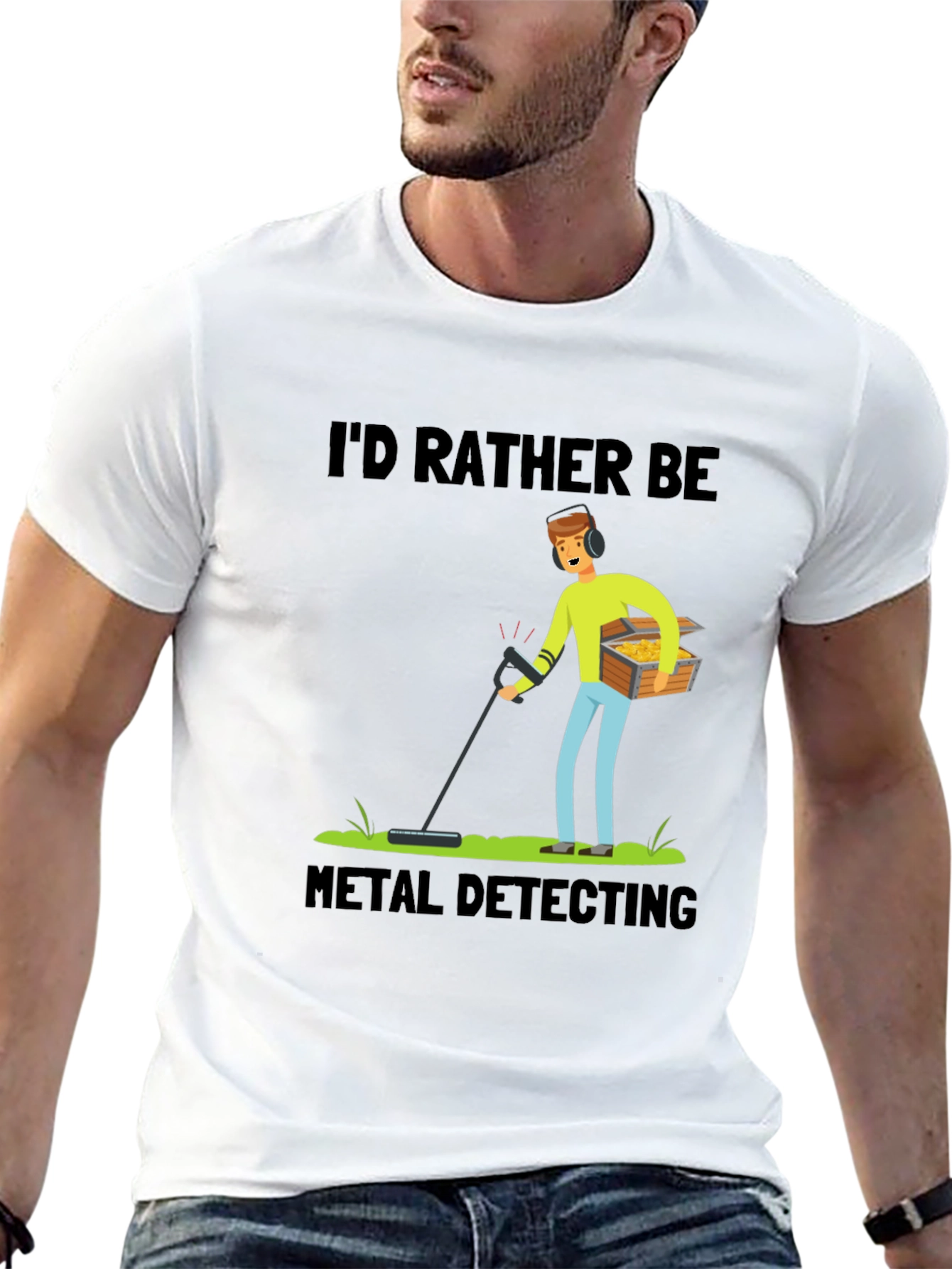 Black Metal Detecting T-Shirt view 13