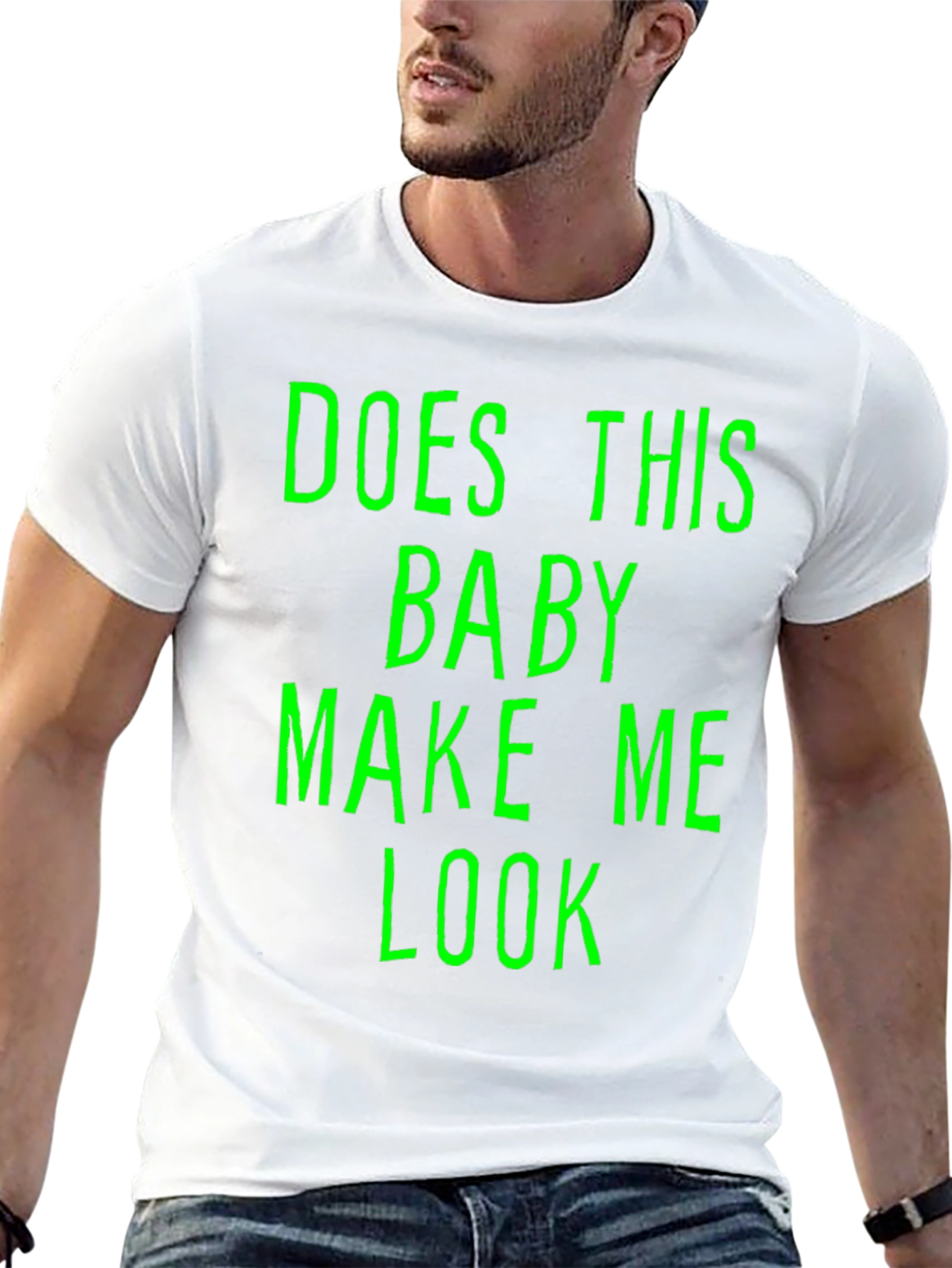 Black Funny Baby T-Shirt - Does This Baby Make Me Look... view 13