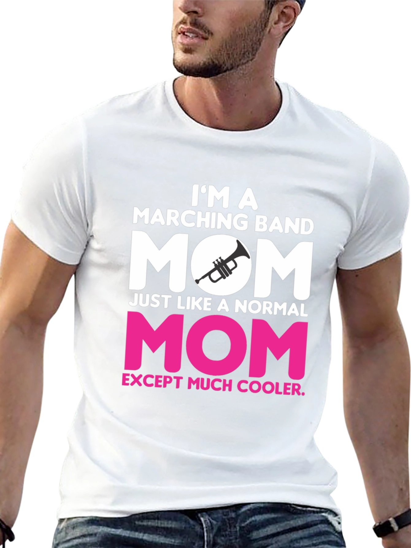 Black Marching Band Mom T-Shirt - Cooler Than Normal! view 13