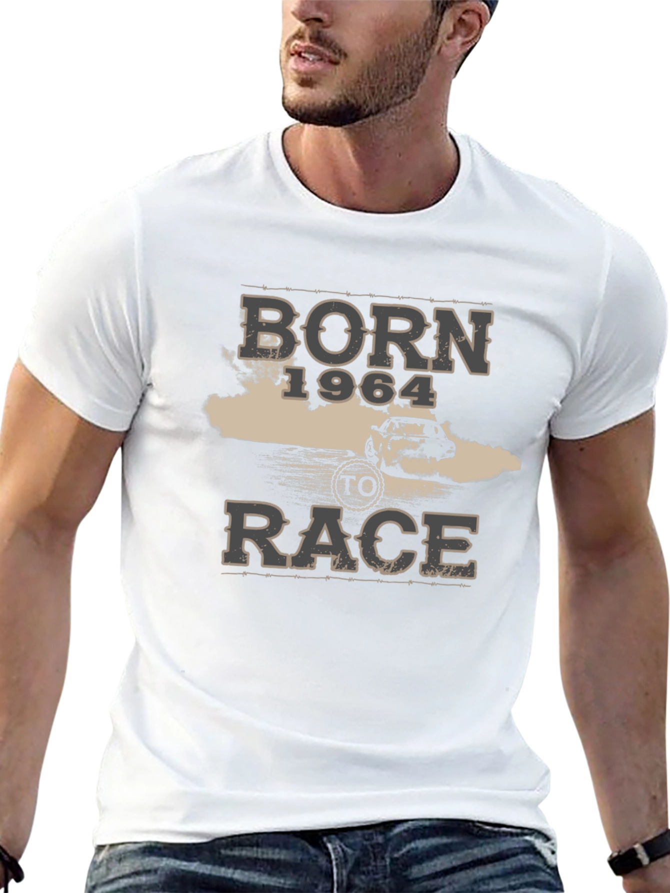 Black Born 1964 to Race Black Graphic T-Shirt view 13