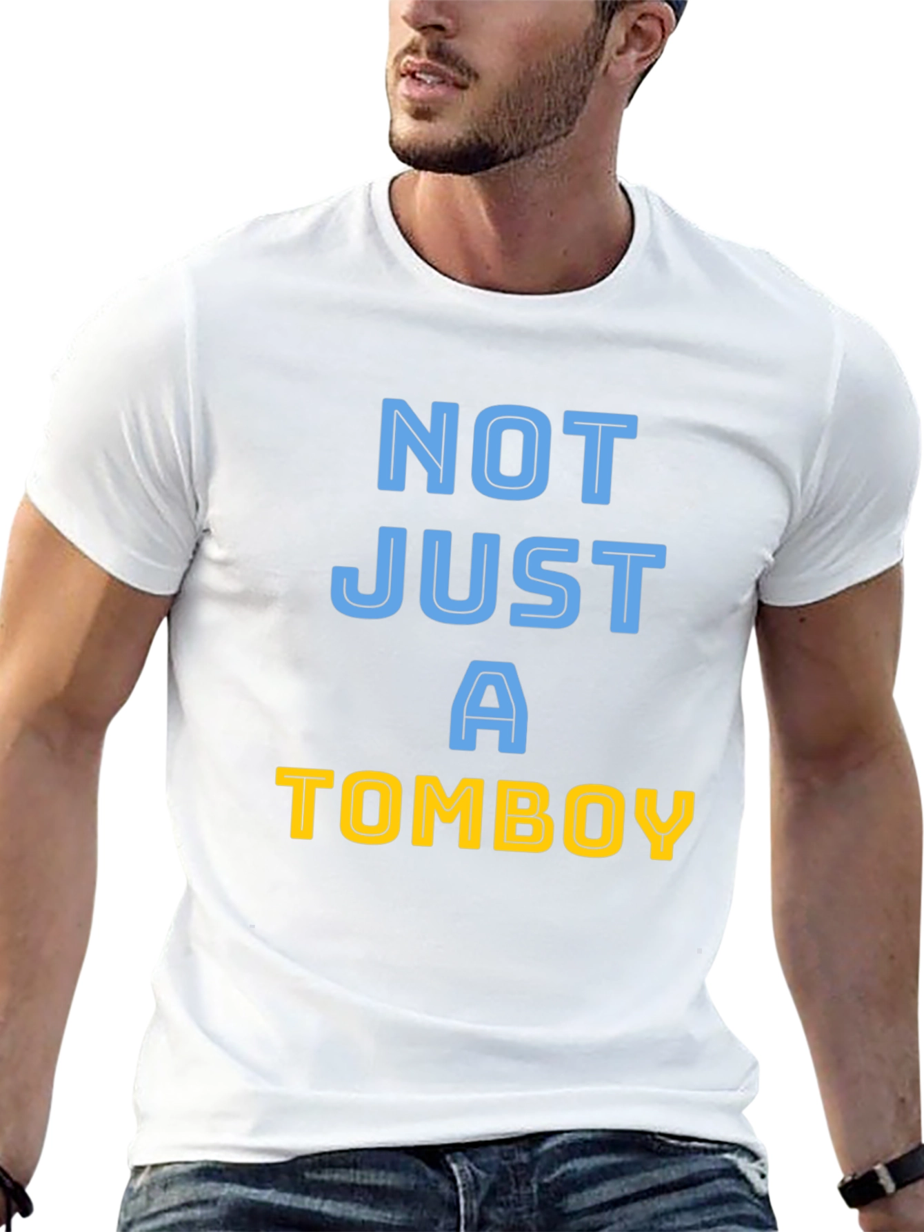 Black Not Just a Tomboy Graphic Tee view 13
