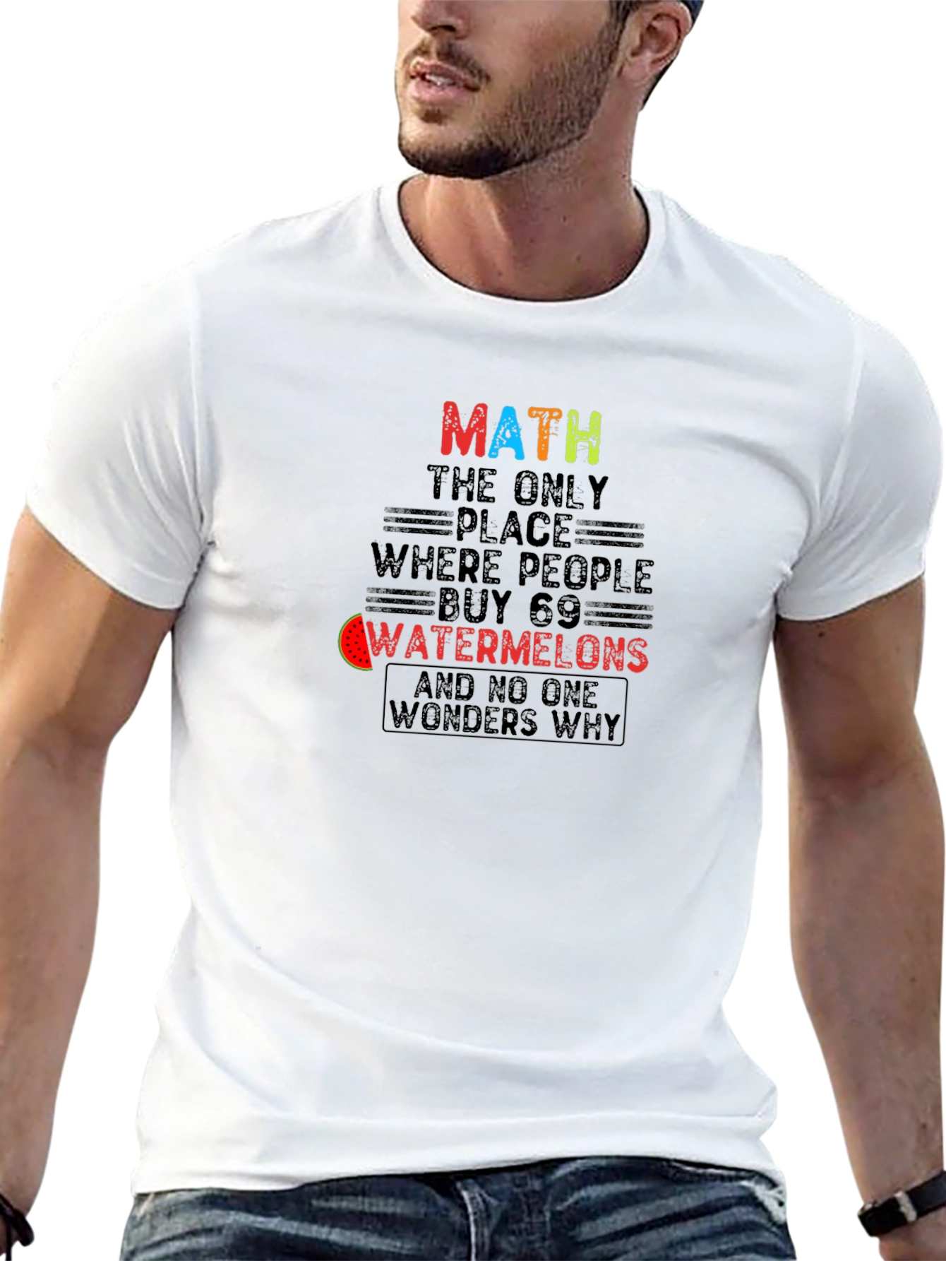 Black Math Watermelons T-Shirt Funny Math Lover Tee view 13