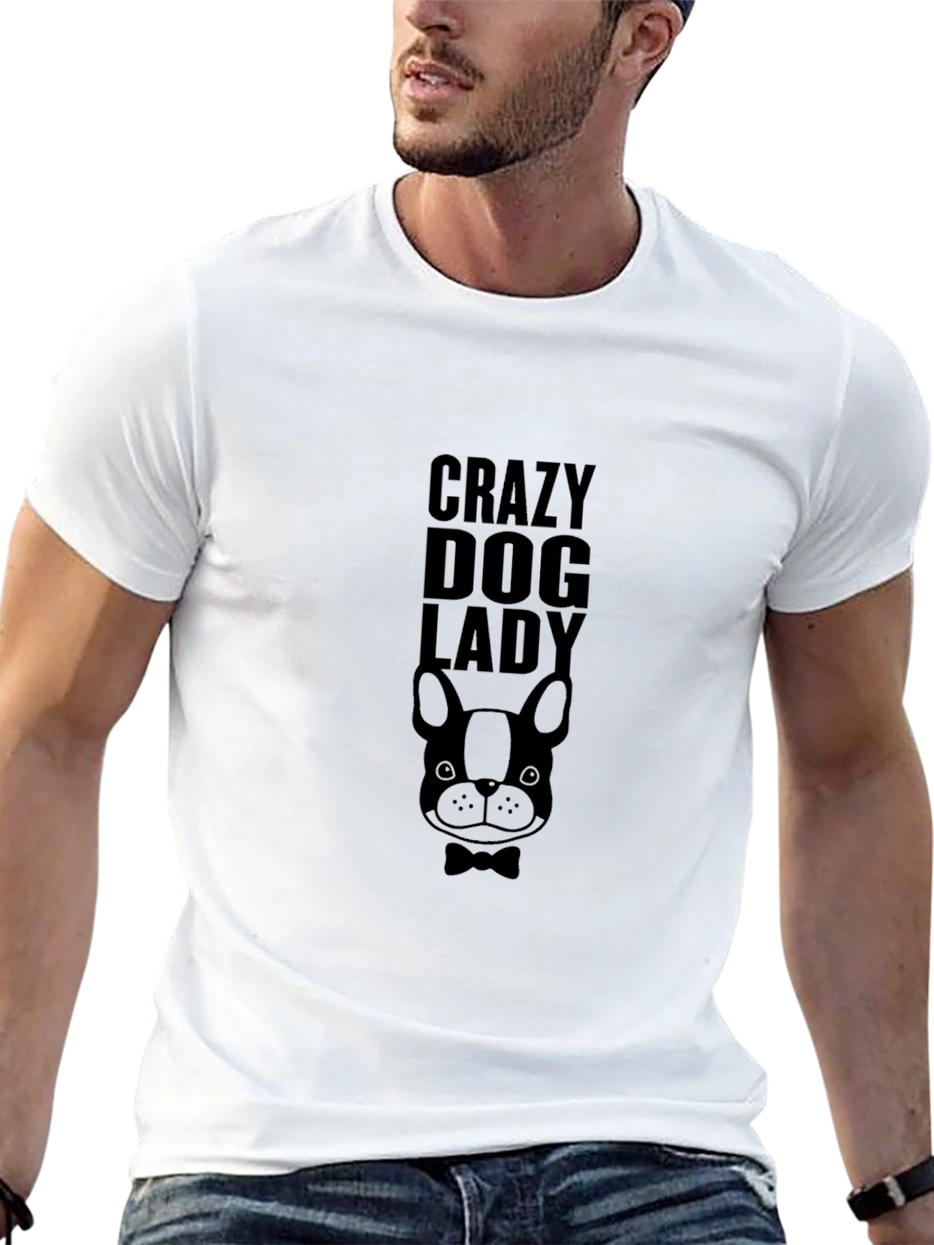 Black Crazy Dog Lady Graphic Tee view 13