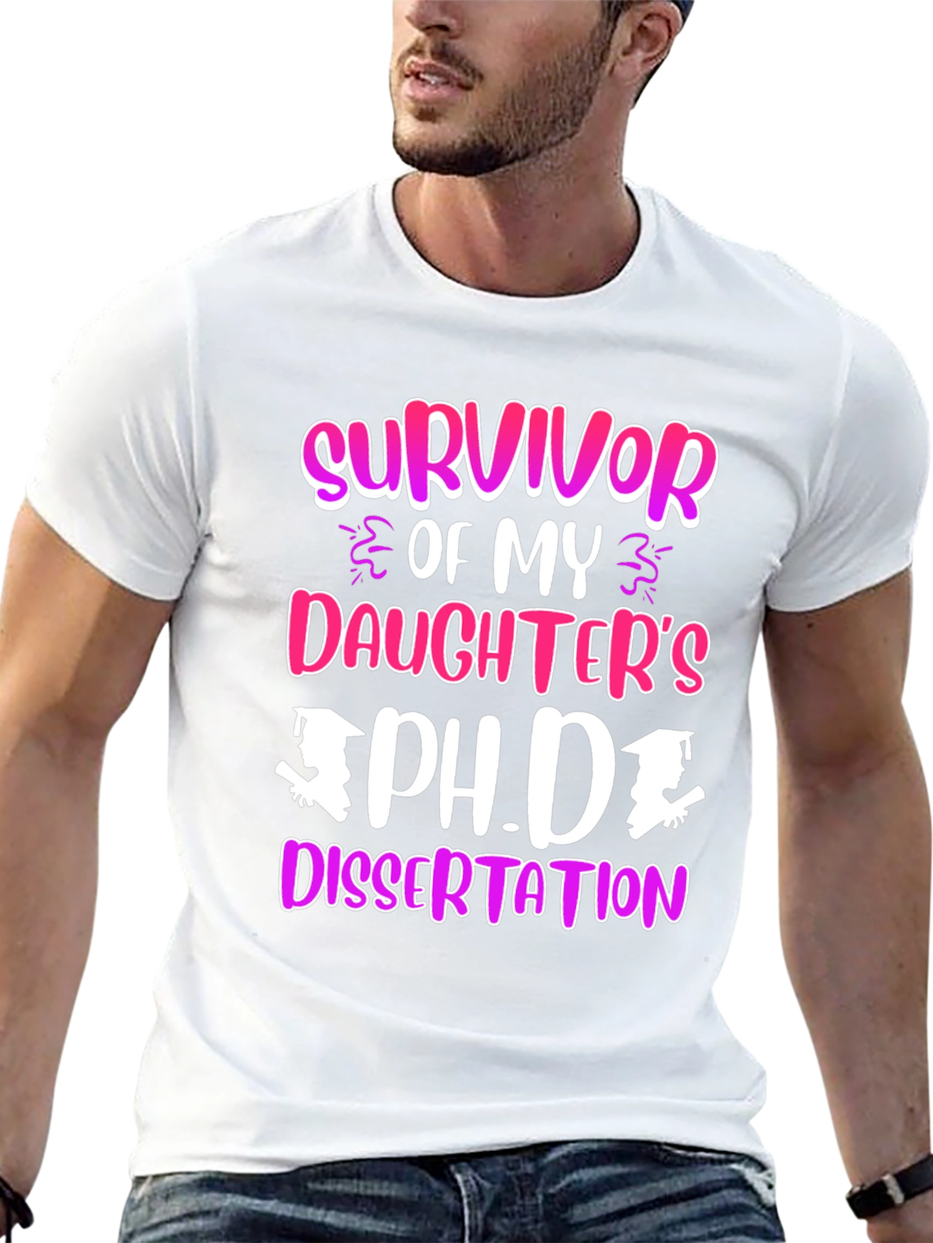 Black Survivor of My Daughter's Ph.D. Dissertation T-Shirt view 13