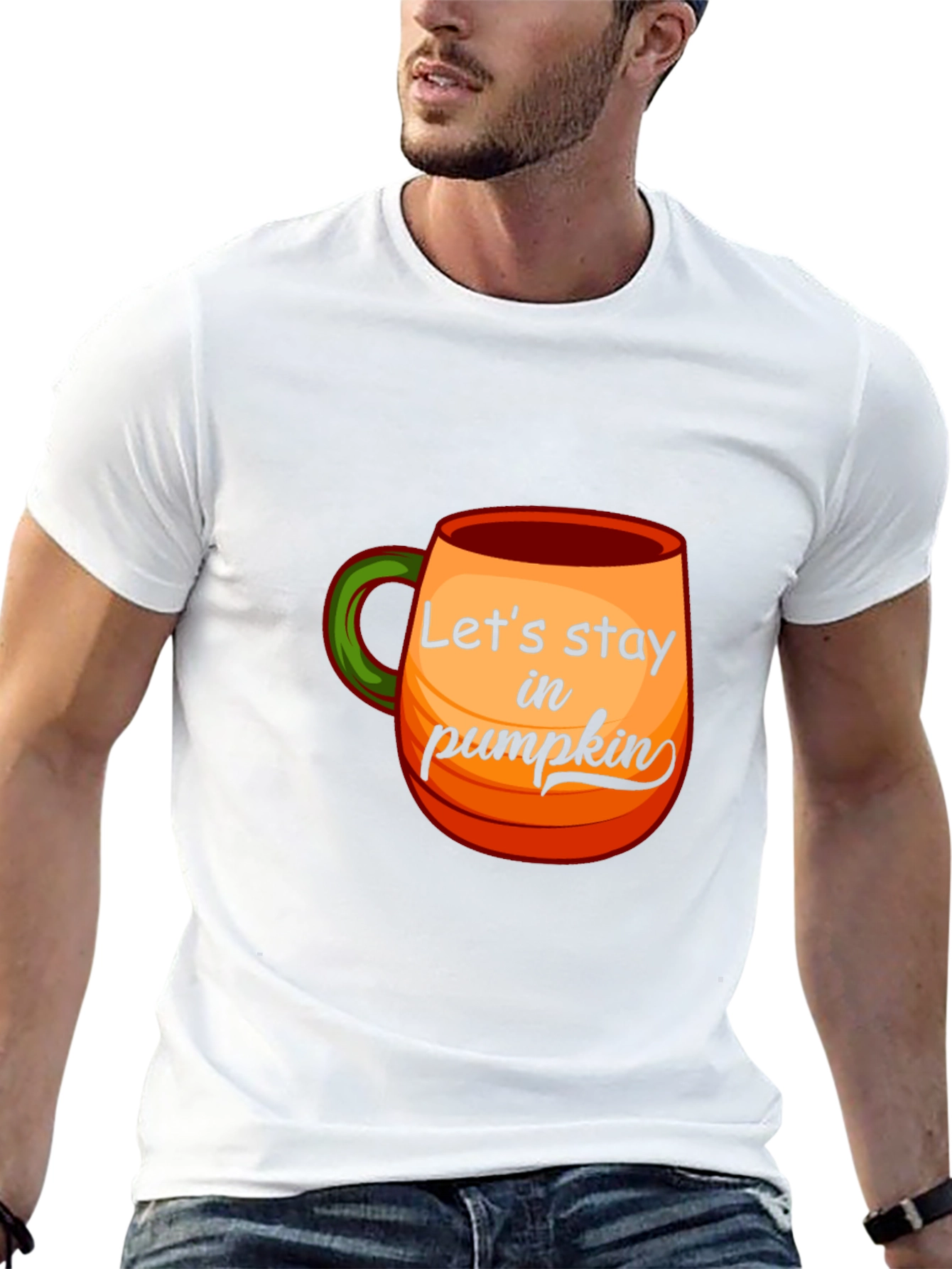 Black Stay In Pumpkin Black T-Shirt view 13