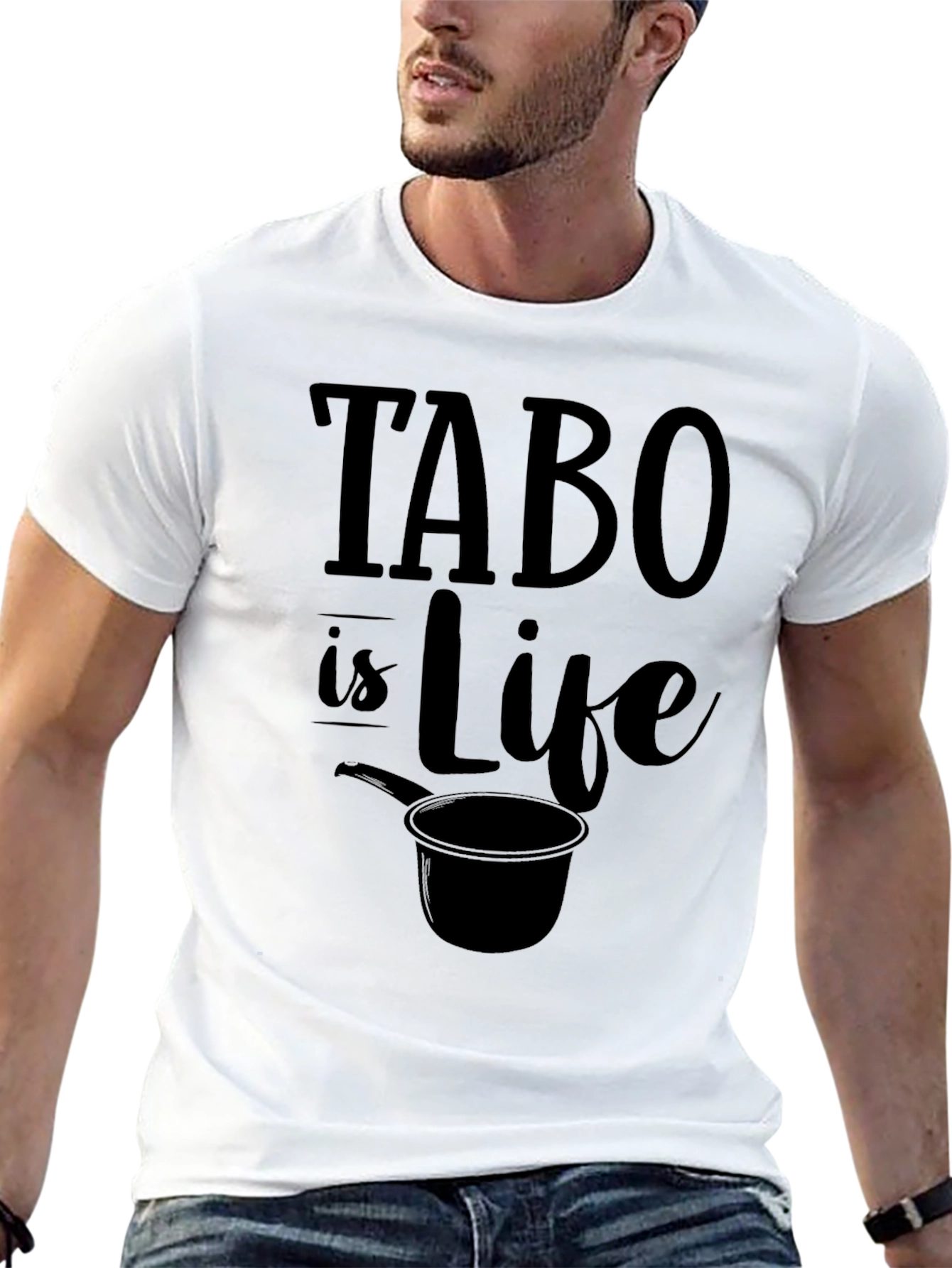 Black Tabo Is Life Graphic Tee - Novelty Statement T-Shirt view 13