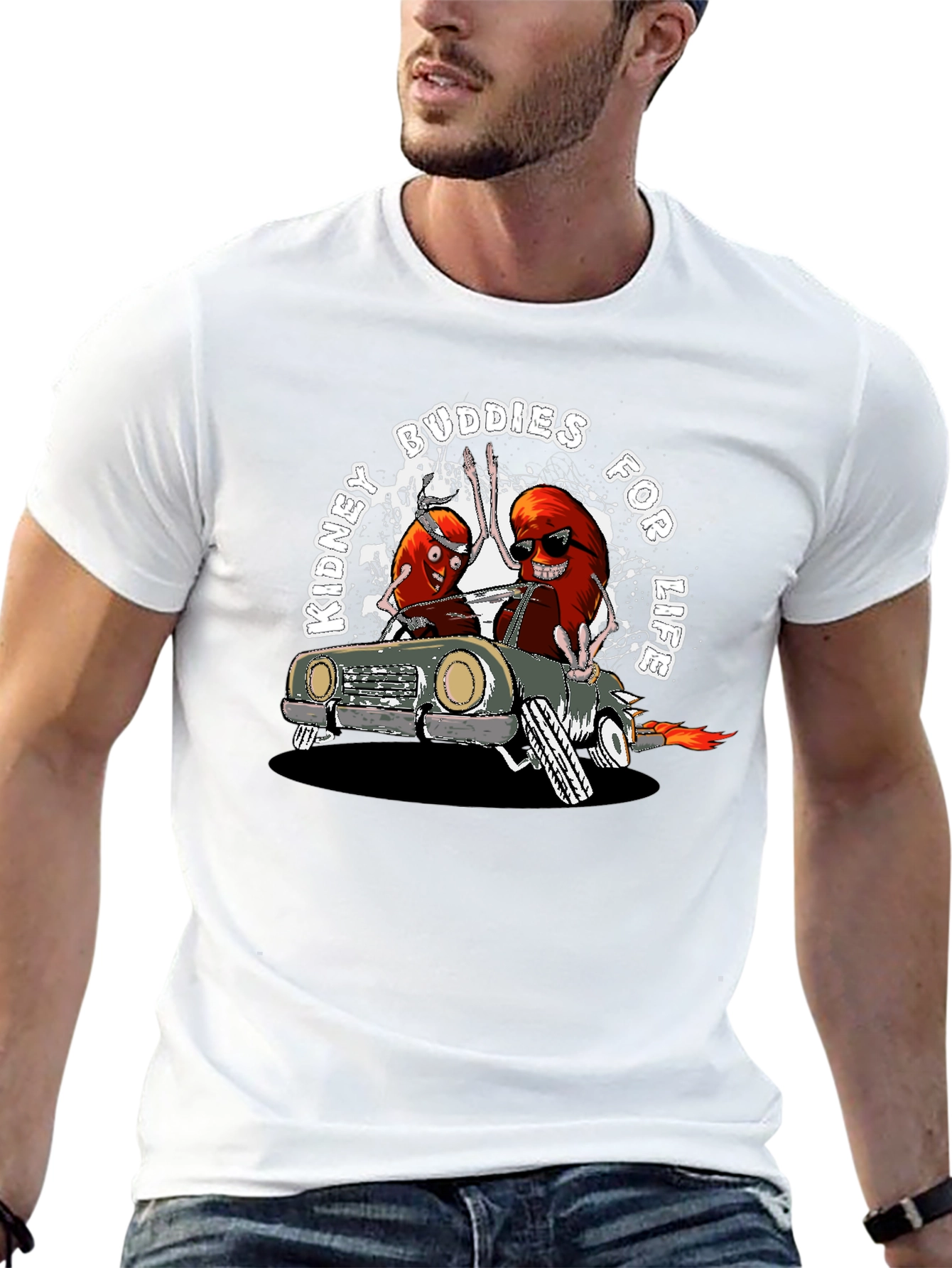 Black Kidney Buddies T-Shirt - Organ Donation Tee view 13