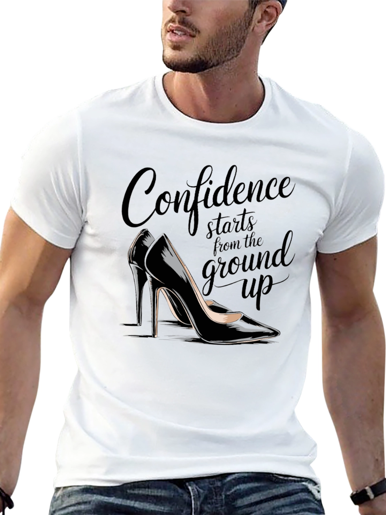 Black Confidence Starts From The Ground Up T-Shirt view 13