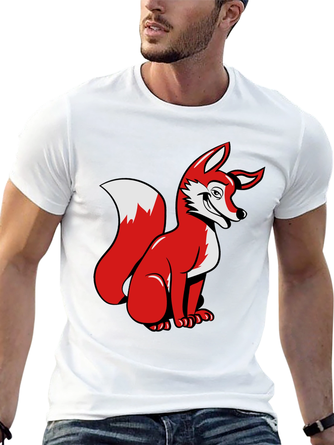 Black Fox Graphic Black T-Shirt view 13