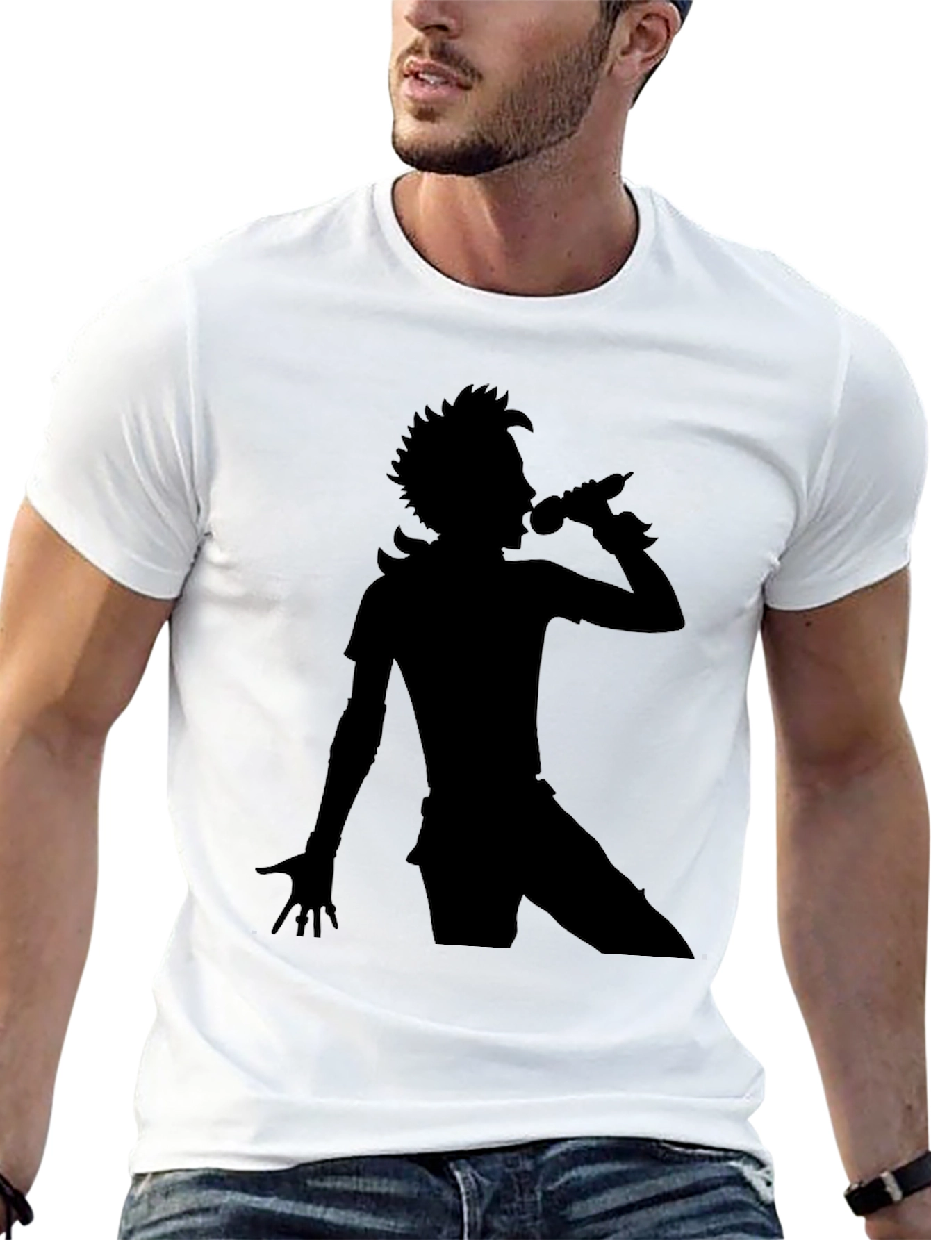 Black Silhouette Singer Black T-Shirt view 13