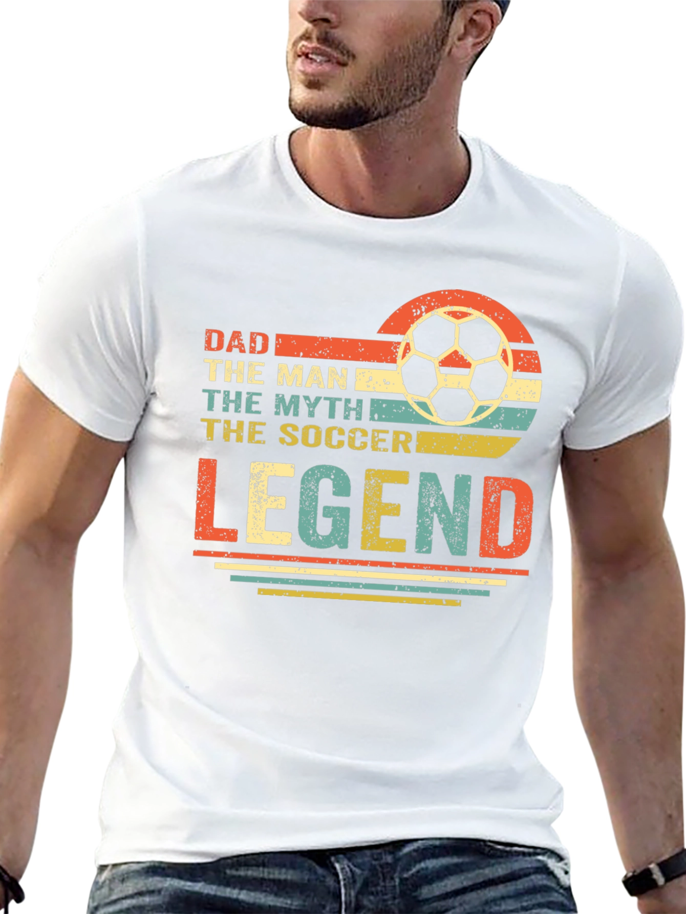 Black Dad Soccer Legend T-Shirt view 13