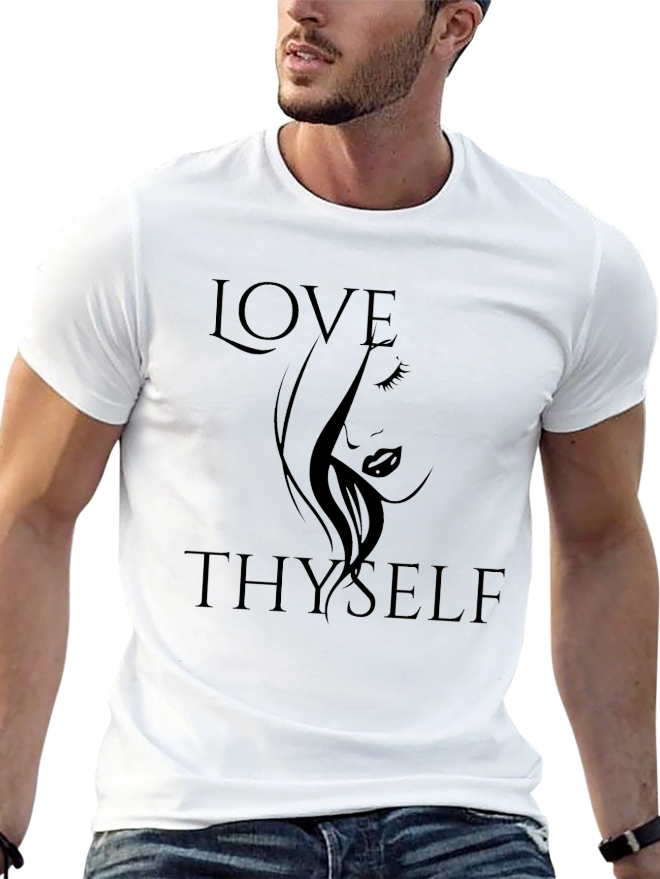 Black Love Thyself Black Graphic Tee view 13